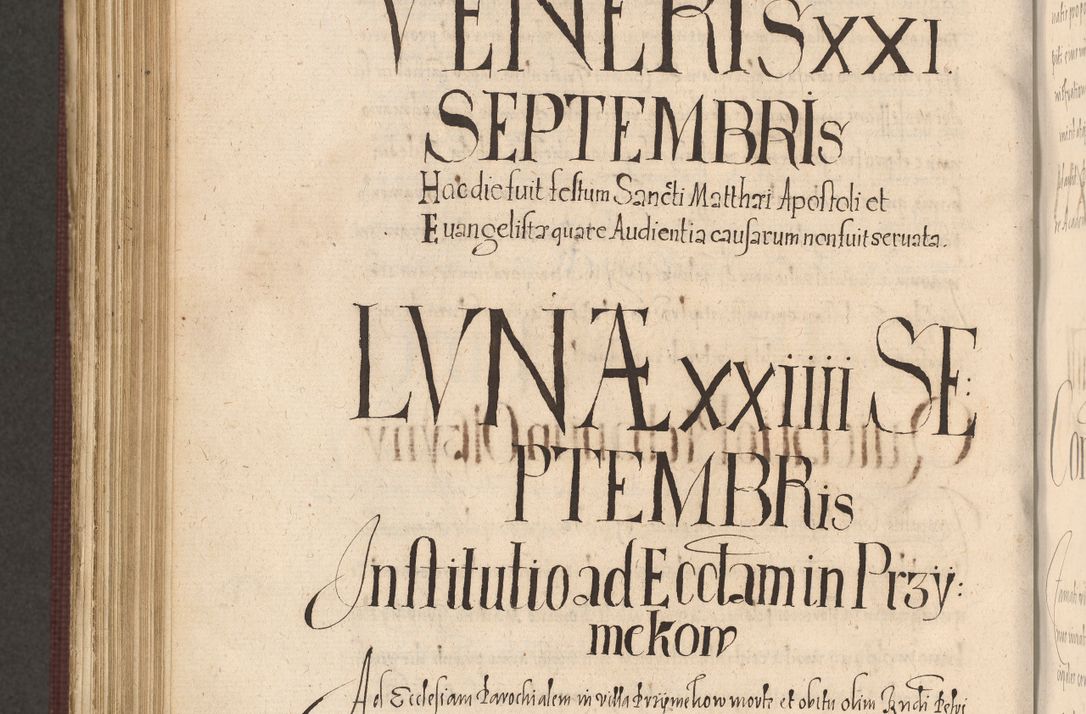 Zdjęcie nr 1002 dla obiektu archiwalnego: Acta actorum causarum obligationum institutionum, decretorum, constitutionum, quietonum, resignonum, cessionum, accaeterarum, obseruonum tam iudicialium quam extraiudicialium coram Admondo Reverendo Domino Joanne Zerzynski Canonico, Vicario in Spiritualibus et Officiali generali Cracoviensis Iudice deputati per Illustrissimum ac Reverendissimum Dominum Martinum Szyszkowski Dei et Apostolice Sedis gratia Episcopum Cracoviensis ad Annum Domini Millesimum Sexcentesimum Decimum Septimum Indicatione quindecima Pontificus SS. D. N. D. Pauli Divina providentia Papae V. foeliciter moderni anno ipsus duodecimo continuantur