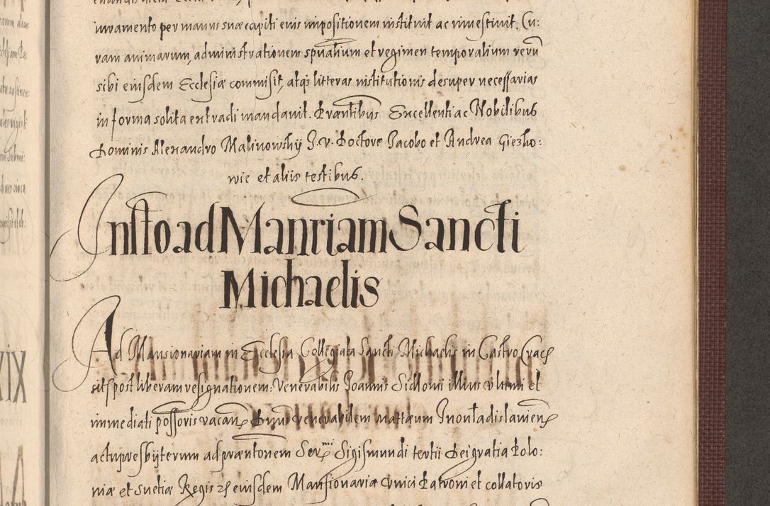 Zdjęcie nr 997 dla obiektu archiwalnego: Acta actorum causarum obligationum institutionum, decretorum, constitutionum, quietonum, resignonum, cessionum, accaeterarum, obseruonum tam iudicialium quam extraiudicialium coram Admondo Reverendo Domino Joanne Zerzynski Canonico, Vicario in Spiritualibus et Officiali generali Cracoviensis Iudice deputati per Illustrissimum ac Reverendissimum Dominum Martinum Szyszkowski Dei et Apostolice Sedis gratia Episcopum Cracoviensis ad Annum Domini Millesimum Sexcentesimum Decimum Septimum Indicatione quindecima Pontificus SS. D. N. D. Pauli Divina providentia Papae V. foeliciter moderni anno ipsus duodecimo continuantur