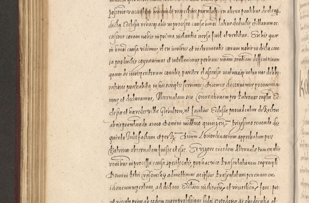 Zdjęcie nr 992 dla obiektu archiwalnego: Acta actorum causarum obligationum institutionum, decretorum, constitutionum, quietonum, resignonum, cessionum, accaeterarum, obseruonum tam iudicialium quam extraiudicialium coram Admondo Reverendo Domino Joanne Zerzynski Canonico, Vicario in Spiritualibus et Officiali generali Cracoviensis Iudice deputati per Illustrissimum ac Reverendissimum Dominum Martinum Szyszkowski Dei et Apostolice Sedis gratia Episcopum Cracoviensis ad Annum Domini Millesimum Sexcentesimum Decimum Septimum Indicatione quindecima Pontificus SS. D. N. D. Pauli Divina providentia Papae V. foeliciter moderni anno ipsus duodecimo continuantur