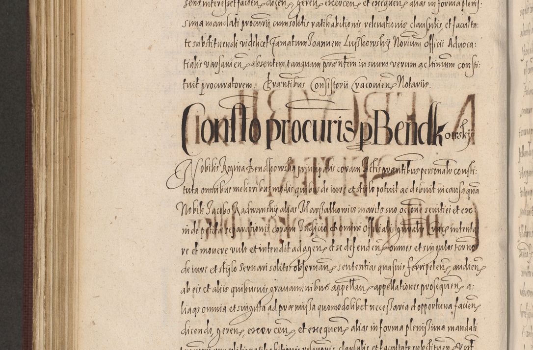 Zdjęcie nr 984 dla obiektu archiwalnego: Acta actorum causarum obligationum institutionum, decretorum, constitutionum, quietonum, resignonum, cessionum, accaeterarum, obseruonum tam iudicialium quam extraiudicialium coram Admondo Reverendo Domino Joanne Zerzynski Canonico, Vicario in Spiritualibus et Officiali generali Cracoviensis Iudice deputati per Illustrissimum ac Reverendissimum Dominum Martinum Szyszkowski Dei et Apostolice Sedis gratia Episcopum Cracoviensis ad Annum Domini Millesimum Sexcentesimum Decimum Septimum Indicatione quindecima Pontificus SS. D. N. D. Pauli Divina providentia Papae V. foeliciter moderni anno ipsus duodecimo continuantur