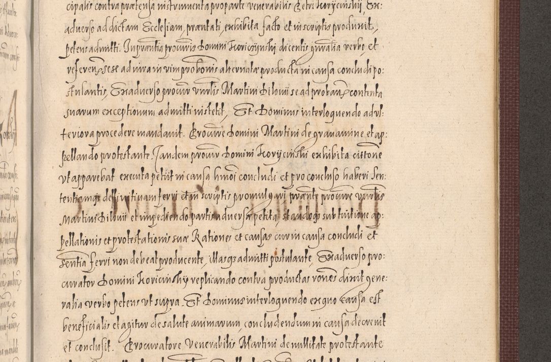 Zdjęcie nr 985 dla obiektu archiwalnego: Acta actorum causarum obligationum institutionum, decretorum, constitutionum, quietonum, resignonum, cessionum, accaeterarum, obseruonum tam iudicialium quam extraiudicialium coram Admondo Reverendo Domino Joanne Zerzynski Canonico, Vicario in Spiritualibus et Officiali generali Cracoviensis Iudice deputati per Illustrissimum ac Reverendissimum Dominum Martinum Szyszkowski Dei et Apostolice Sedis gratia Episcopum Cracoviensis ad Annum Domini Millesimum Sexcentesimum Decimum Septimum Indicatione quindecima Pontificus SS. D. N. D. Pauli Divina providentia Papae V. foeliciter moderni anno ipsus duodecimo continuantur