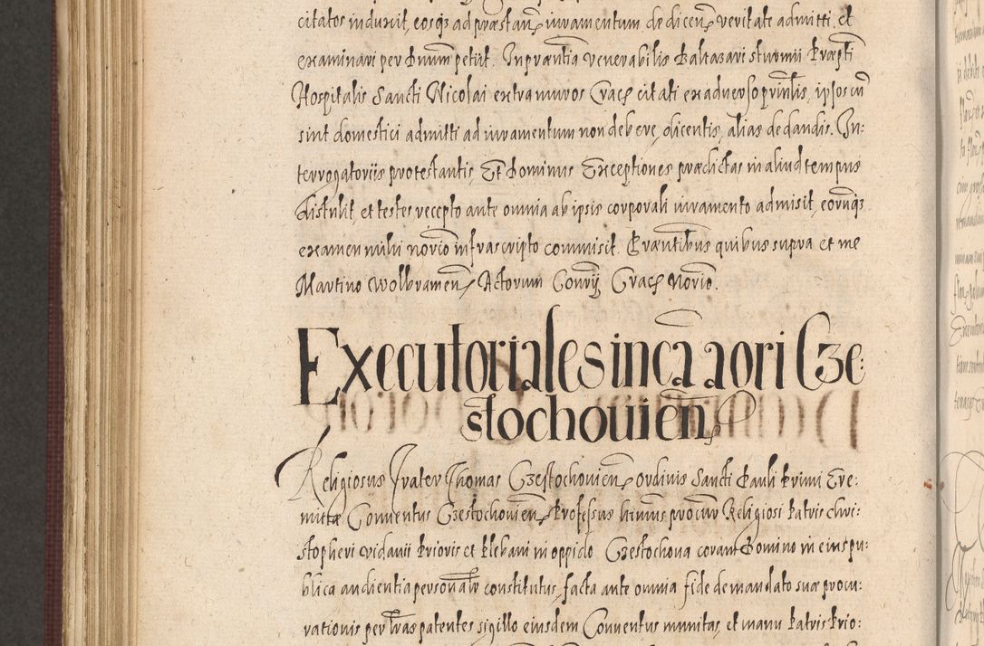 Zdjęcie nr 976 dla obiektu archiwalnego: Acta actorum causarum obligationum institutionum, decretorum, constitutionum, quietonum, resignonum, cessionum, accaeterarum, obseruonum tam iudicialium quam extraiudicialium coram Admondo Reverendo Domino Joanne Zerzynski Canonico, Vicario in Spiritualibus et Officiali generali Cracoviensis Iudice deputati per Illustrissimum ac Reverendissimum Dominum Martinum Szyszkowski Dei et Apostolice Sedis gratia Episcopum Cracoviensis ad Annum Domini Millesimum Sexcentesimum Decimum Septimum Indicatione quindecima Pontificus SS. D. N. D. Pauli Divina providentia Papae V. foeliciter moderni anno ipsus duodecimo continuantur