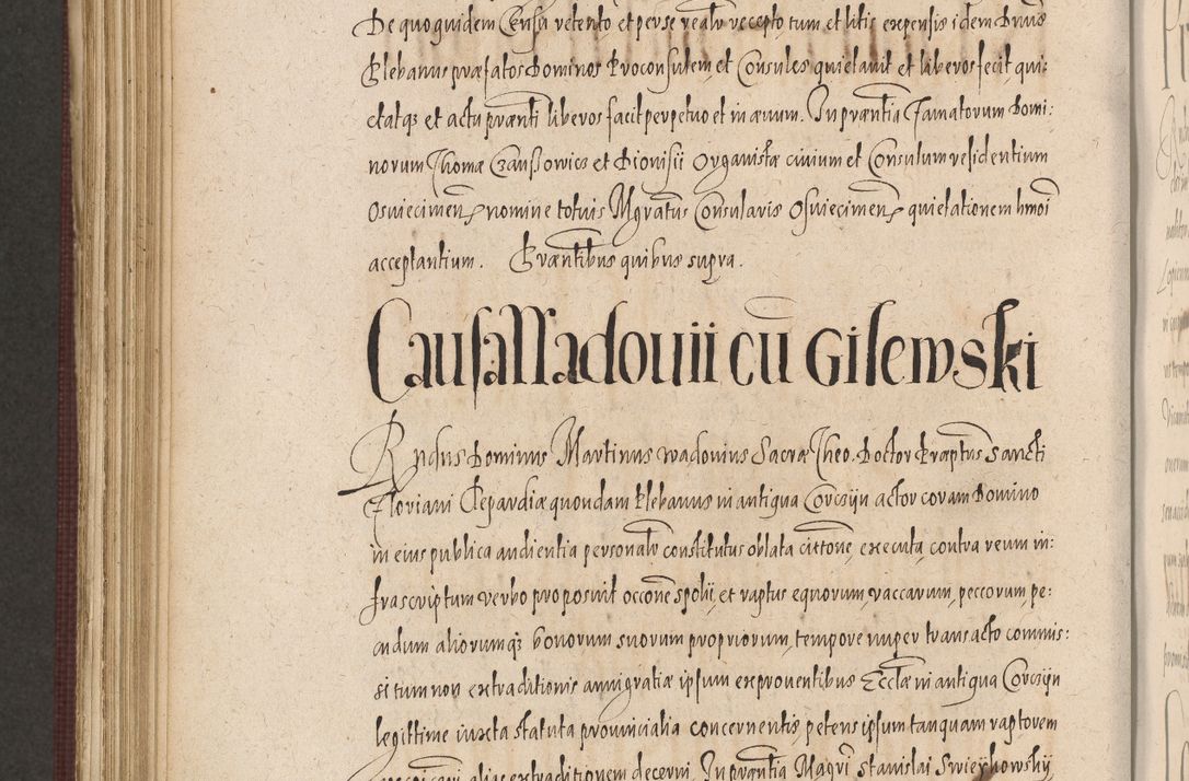 Zdjęcie nr 972 dla obiektu archiwalnego: Acta actorum causarum obligationum institutionum, decretorum, constitutionum, quietonum, resignonum, cessionum, accaeterarum, obseruonum tam iudicialium quam extraiudicialium coram Admondo Reverendo Domino Joanne Zerzynski Canonico, Vicario in Spiritualibus et Officiali generali Cracoviensis Iudice deputati per Illustrissimum ac Reverendissimum Dominum Martinum Szyszkowski Dei et Apostolice Sedis gratia Episcopum Cracoviensis ad Annum Domini Millesimum Sexcentesimum Decimum Septimum Indicatione quindecima Pontificus SS. D. N. D. Pauli Divina providentia Papae V. foeliciter moderni anno ipsus duodecimo continuantur
