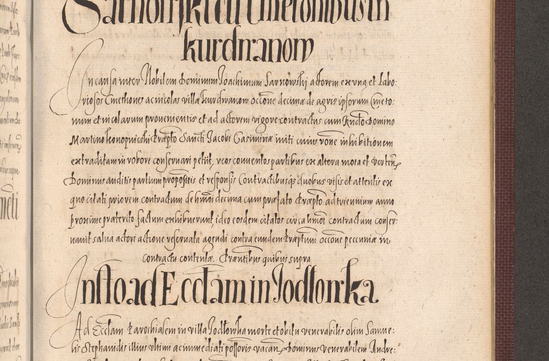 Zdjęcie nr 969 dla obiektu archiwalnego: Acta actorum causarum obligationum institutionum, decretorum, constitutionum, quietonum, resignonum, cessionum, accaeterarum, obseruonum tam iudicialium quam extraiudicialium coram Admondo Reverendo Domino Joanne Zerzynski Canonico, Vicario in Spiritualibus et Officiali generali Cracoviensis Iudice deputati per Illustrissimum ac Reverendissimum Dominum Martinum Szyszkowski Dei et Apostolice Sedis gratia Episcopum Cracoviensis ad Annum Domini Millesimum Sexcentesimum Decimum Septimum Indicatione quindecima Pontificus SS. D. N. D. Pauli Divina providentia Papae V. foeliciter moderni anno ipsus duodecimo continuantur