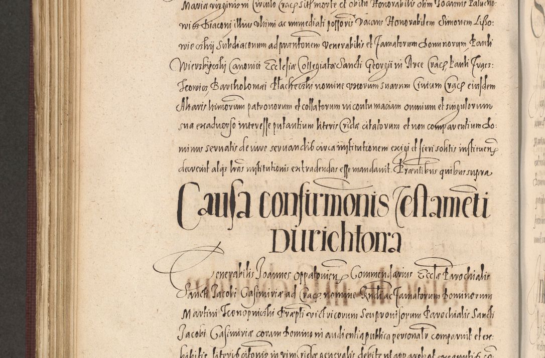 Zdjęcie nr 968 dla obiektu archiwalnego: Acta actorum causarum obligationum institutionum, decretorum, constitutionum, quietonum, resignonum, cessionum, accaeterarum, obseruonum tam iudicialium quam extraiudicialium coram Admondo Reverendo Domino Joanne Zerzynski Canonico, Vicario in Spiritualibus et Officiali generali Cracoviensis Iudice deputati per Illustrissimum ac Reverendissimum Dominum Martinum Szyszkowski Dei et Apostolice Sedis gratia Episcopum Cracoviensis ad Annum Domini Millesimum Sexcentesimum Decimum Septimum Indicatione quindecima Pontificus SS. D. N. D. Pauli Divina providentia Papae V. foeliciter moderni anno ipsus duodecimo continuantur