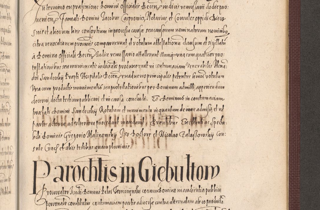 Zdjęcie nr 967 dla obiektu archiwalnego: Acta actorum causarum obligationum institutionum, decretorum, constitutionum, quietonum, resignonum, cessionum, accaeterarum, obseruonum tam iudicialium quam extraiudicialium coram Admondo Reverendo Domino Joanne Zerzynski Canonico, Vicario in Spiritualibus et Officiali generali Cracoviensis Iudice deputati per Illustrissimum ac Reverendissimum Dominum Martinum Szyszkowski Dei et Apostolice Sedis gratia Episcopum Cracoviensis ad Annum Domini Millesimum Sexcentesimum Decimum Septimum Indicatione quindecima Pontificus SS. D. N. D. Pauli Divina providentia Papae V. foeliciter moderni anno ipsus duodecimo continuantur