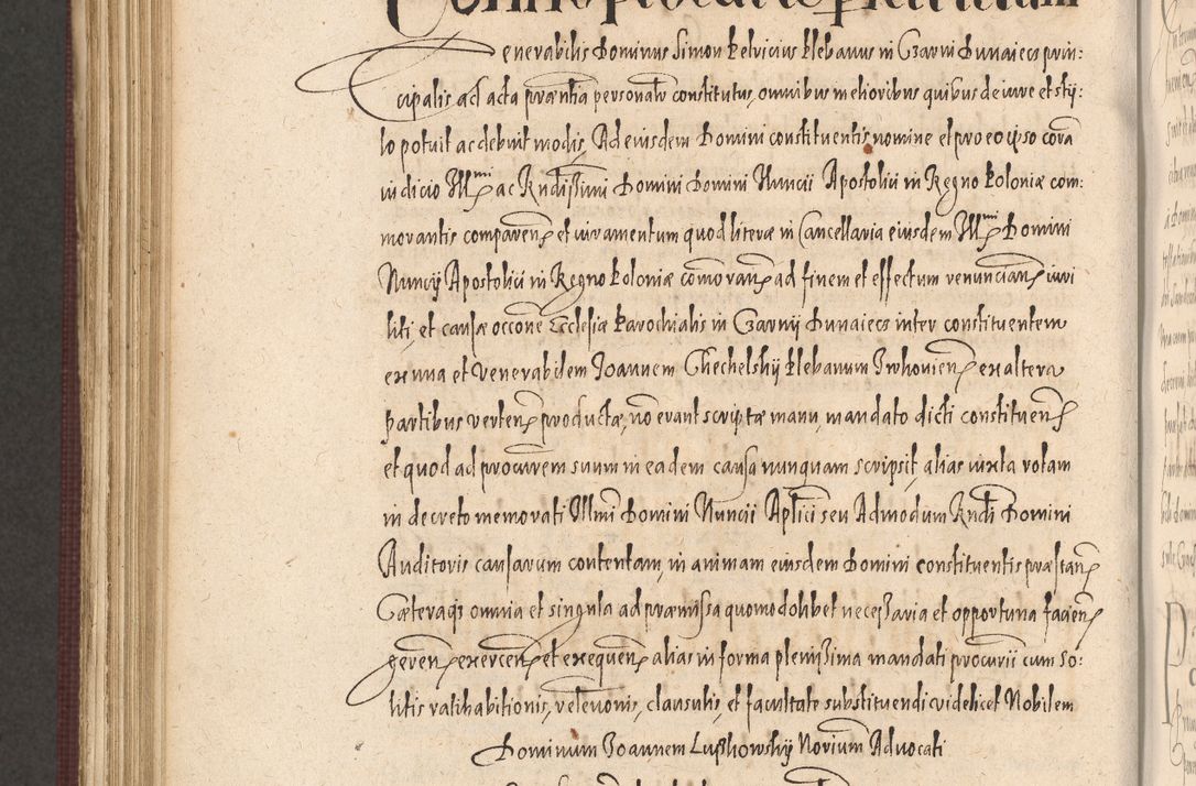 Zdjęcie nr 966 dla obiektu archiwalnego: Acta actorum causarum obligationum institutionum, decretorum, constitutionum, quietonum, resignonum, cessionum, accaeterarum, obseruonum tam iudicialium quam extraiudicialium coram Admondo Reverendo Domino Joanne Zerzynski Canonico, Vicario in Spiritualibus et Officiali generali Cracoviensis Iudice deputati per Illustrissimum ac Reverendissimum Dominum Martinum Szyszkowski Dei et Apostolice Sedis gratia Episcopum Cracoviensis ad Annum Domini Millesimum Sexcentesimum Decimum Septimum Indicatione quindecima Pontificus SS. D. N. D. Pauli Divina providentia Papae V. foeliciter moderni anno ipsus duodecimo continuantur