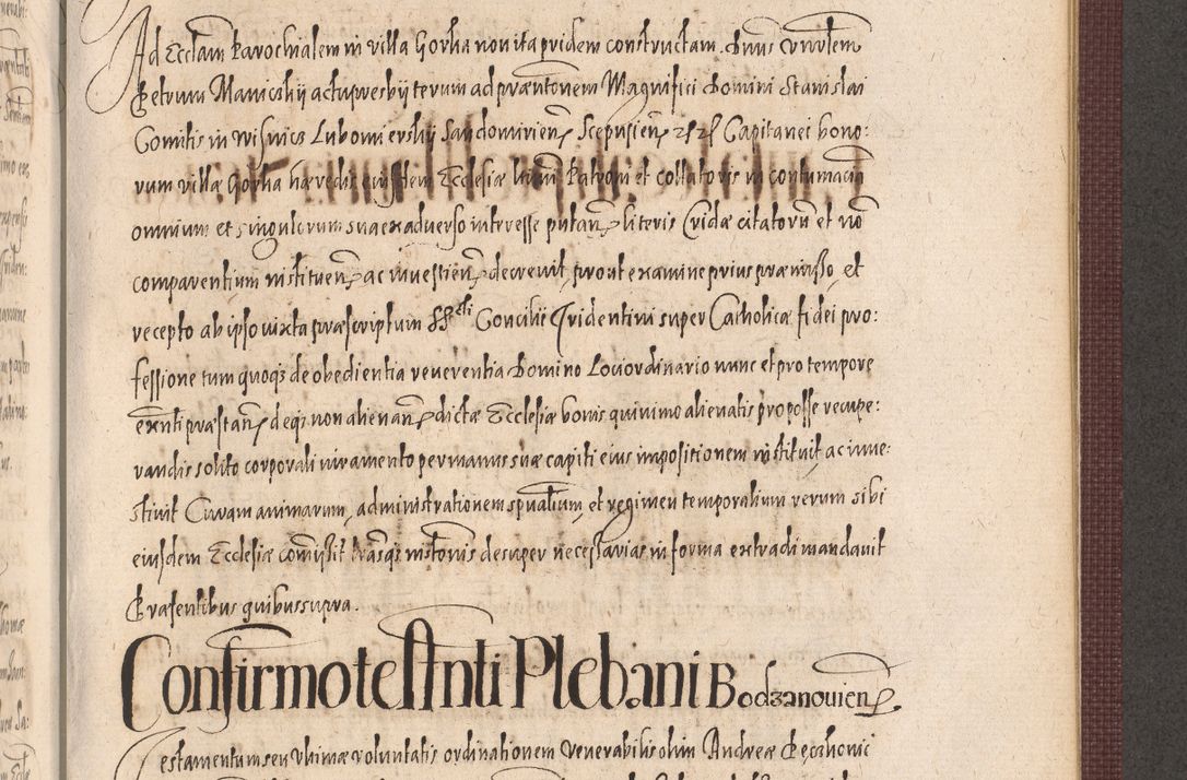 Zdjęcie nr 951 dla obiektu archiwalnego: Acta actorum causarum obligationum institutionum, decretorum, constitutionum, quietonum, resignonum, cessionum, accaeterarum, obseruonum tam iudicialium quam extraiudicialium coram Admondo Reverendo Domino Joanne Zerzynski Canonico, Vicario in Spiritualibus et Officiali generali Cracoviensis Iudice deputati per Illustrissimum ac Reverendissimum Dominum Martinum Szyszkowski Dei et Apostolice Sedis gratia Episcopum Cracoviensis ad Annum Domini Millesimum Sexcentesimum Decimum Septimum Indicatione quindecima Pontificus SS. D. N. D. Pauli Divina providentia Papae V. foeliciter moderni anno ipsus duodecimo continuantur