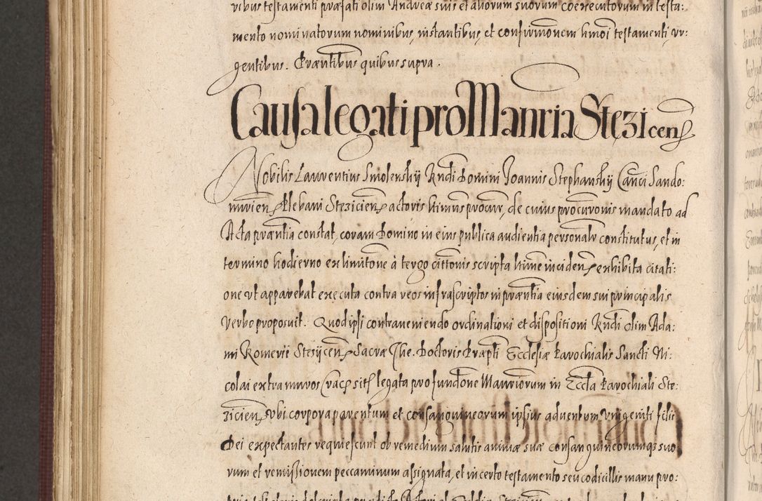 Zdjęcie nr 952 dla obiektu archiwalnego: Acta actorum causarum obligationum institutionum, decretorum, constitutionum, quietonum, resignonum, cessionum, accaeterarum, obseruonum tam iudicialium quam extraiudicialium coram Admondo Reverendo Domino Joanne Zerzynski Canonico, Vicario in Spiritualibus et Officiali generali Cracoviensis Iudice deputati per Illustrissimum ac Reverendissimum Dominum Martinum Szyszkowski Dei et Apostolice Sedis gratia Episcopum Cracoviensis ad Annum Domini Millesimum Sexcentesimum Decimum Septimum Indicatione quindecima Pontificus SS. D. N. D. Pauli Divina providentia Papae V. foeliciter moderni anno ipsus duodecimo continuantur