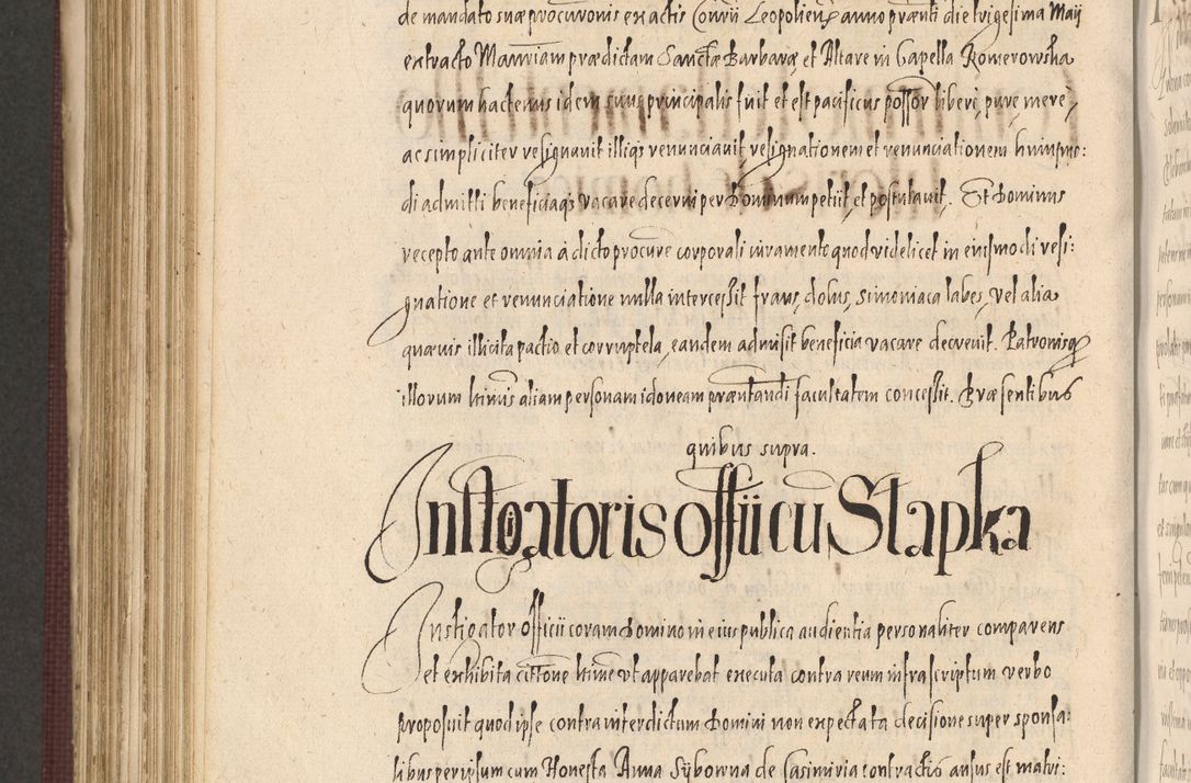 Zdjęcie nr 942 dla obiektu archiwalnego: Acta actorum causarum obligationum institutionum, decretorum, constitutionum, quietonum, resignonum, cessionum, accaeterarum, obseruonum tam iudicialium quam extraiudicialium coram Admondo Reverendo Domino Joanne Zerzynski Canonico, Vicario in Spiritualibus et Officiali generali Cracoviensis Iudice deputati per Illustrissimum ac Reverendissimum Dominum Martinum Szyszkowski Dei et Apostolice Sedis gratia Episcopum Cracoviensis ad Annum Domini Millesimum Sexcentesimum Decimum Septimum Indicatione quindecima Pontificus SS. D. N. D. Pauli Divina providentia Papae V. foeliciter moderni anno ipsus duodecimo continuantur