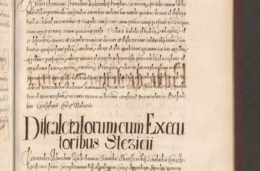 Zdjęcie nr 935 dla obiektu archiwalnego: Acta actorum causarum obligationum institutionum, decretorum, constitutionum, quietonum, resignonum, cessionum, accaeterarum, obseruonum tam iudicialium quam extraiudicialium coram Admondo Reverendo Domino Joanne Zerzynski Canonico, Vicario in Spiritualibus et Officiali generali Cracoviensis Iudice deputati per Illustrissimum ac Reverendissimum Dominum Martinum Szyszkowski Dei et Apostolice Sedis gratia Episcopum Cracoviensis ad Annum Domini Millesimum Sexcentesimum Decimum Septimum Indicatione quindecima Pontificus SS. D. N. D. Pauli Divina providentia Papae V. foeliciter moderni anno ipsus duodecimo continuantur