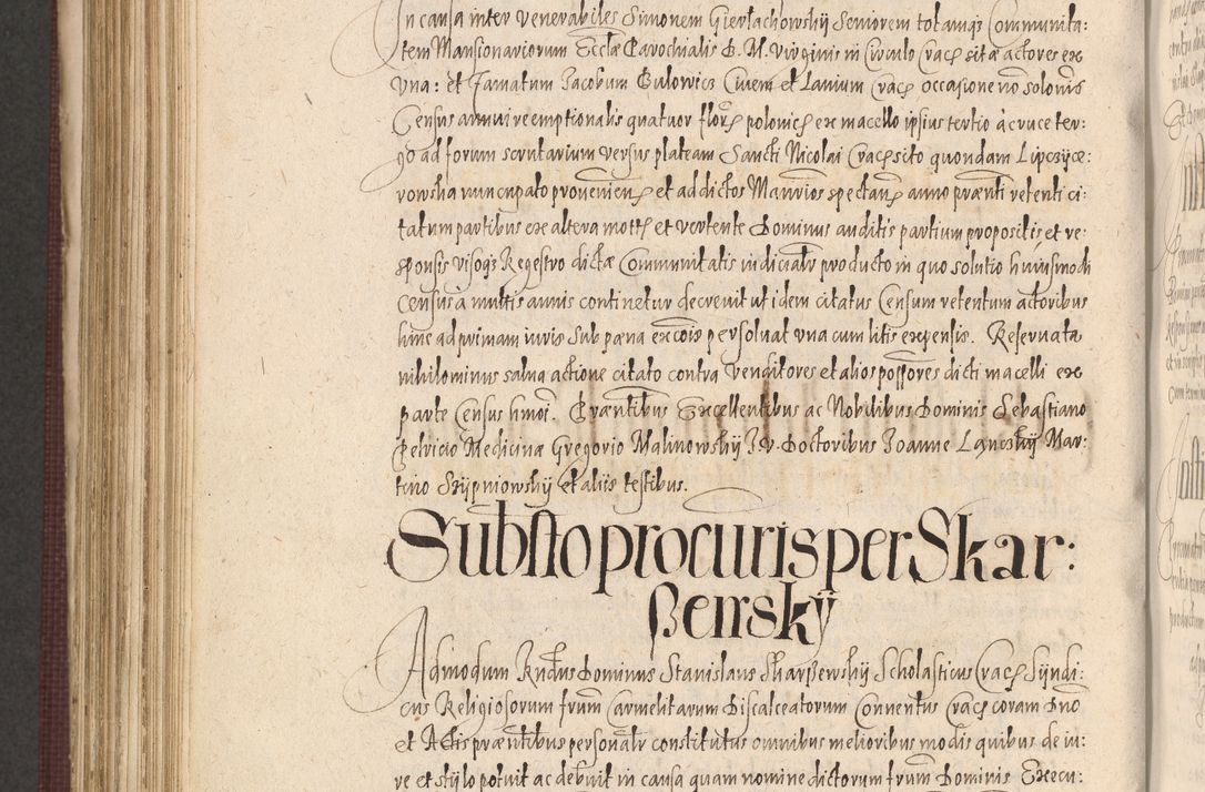 Zdjęcie nr 924 dla obiektu archiwalnego: Acta actorum causarum obligationum institutionum, decretorum, constitutionum, quietonum, resignonum, cessionum, accaeterarum, obseruonum tam iudicialium quam extraiudicialium coram Admondo Reverendo Domino Joanne Zerzynski Canonico, Vicario in Spiritualibus et Officiali generali Cracoviensis Iudice deputati per Illustrissimum ac Reverendissimum Dominum Martinum Szyszkowski Dei et Apostolice Sedis gratia Episcopum Cracoviensis ad Annum Domini Millesimum Sexcentesimum Decimum Septimum Indicatione quindecima Pontificus SS. D. N. D. Pauli Divina providentia Papae V. foeliciter moderni anno ipsus duodecimo continuantur