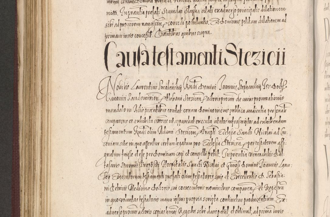 Zdjęcie nr 910 dla obiektu archiwalnego: Acta actorum causarum obligationum institutionum, decretorum, constitutionum, quietonum, resignonum, cessionum, accaeterarum, obseruonum tam iudicialium quam extraiudicialium coram Admondo Reverendo Domino Joanne Zerzynski Canonico, Vicario in Spiritualibus et Officiali generali Cracoviensis Iudice deputati per Illustrissimum ac Reverendissimum Dominum Martinum Szyszkowski Dei et Apostolice Sedis gratia Episcopum Cracoviensis ad Annum Domini Millesimum Sexcentesimum Decimum Septimum Indicatione quindecima Pontificus SS. D. N. D. Pauli Divina providentia Papae V. foeliciter moderni anno ipsus duodecimo continuantur