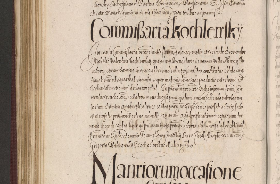 Zdjęcie nr 908 dla obiektu archiwalnego: Acta actorum causarum obligationum institutionum, decretorum, constitutionum, quietonum, resignonum, cessionum, accaeterarum, obseruonum tam iudicialium quam extraiudicialium coram Admondo Reverendo Domino Joanne Zerzynski Canonico, Vicario in Spiritualibus et Officiali generali Cracoviensis Iudice deputati per Illustrissimum ac Reverendissimum Dominum Martinum Szyszkowski Dei et Apostolice Sedis gratia Episcopum Cracoviensis ad Annum Domini Millesimum Sexcentesimum Decimum Septimum Indicatione quindecima Pontificus SS. D. N. D. Pauli Divina providentia Papae V. foeliciter moderni anno ipsus duodecimo continuantur