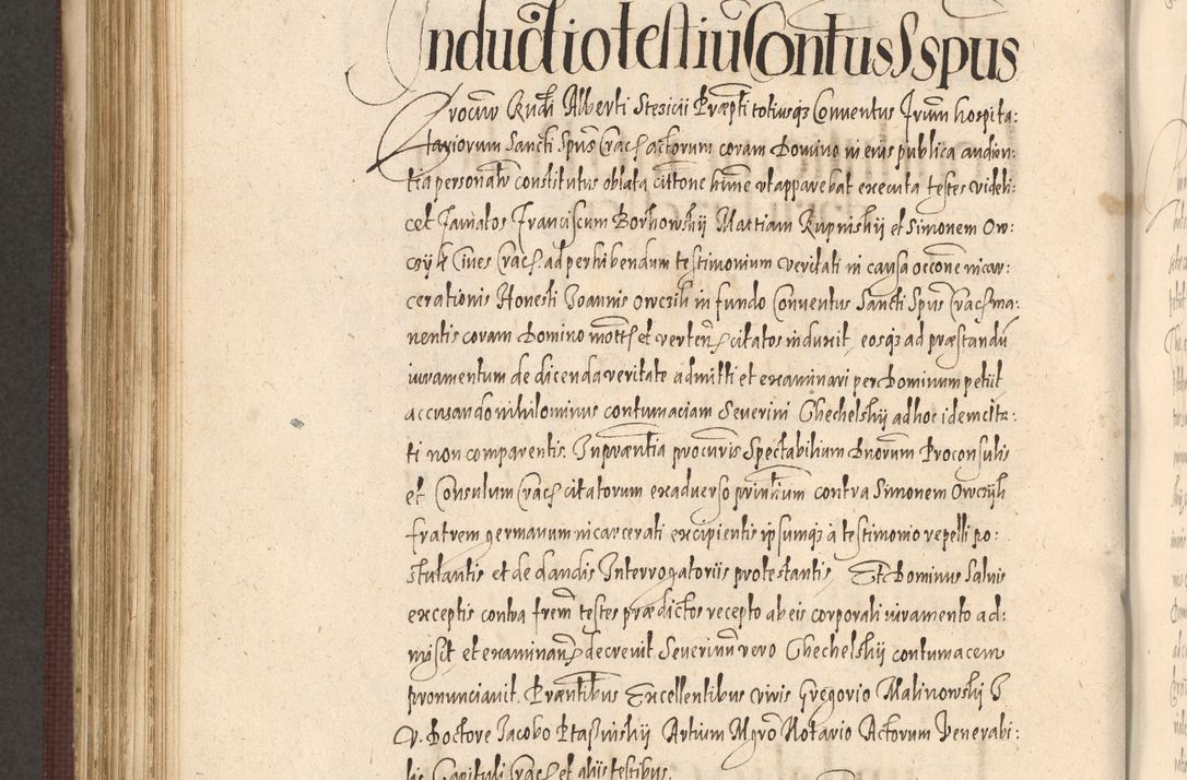 Zdjęcie nr 900 dla obiektu archiwalnego: Acta actorum causarum obligationum institutionum, decretorum, constitutionum, quietonum, resignonum, cessionum, accaeterarum, obseruonum tam iudicialium quam extraiudicialium coram Admondo Reverendo Domino Joanne Zerzynski Canonico, Vicario in Spiritualibus et Officiali generali Cracoviensis Iudice deputati per Illustrissimum ac Reverendissimum Dominum Martinum Szyszkowski Dei et Apostolice Sedis gratia Episcopum Cracoviensis ad Annum Domini Millesimum Sexcentesimum Decimum Septimum Indicatione quindecima Pontificus SS. D. N. D. Pauli Divina providentia Papae V. foeliciter moderni anno ipsus duodecimo continuantur