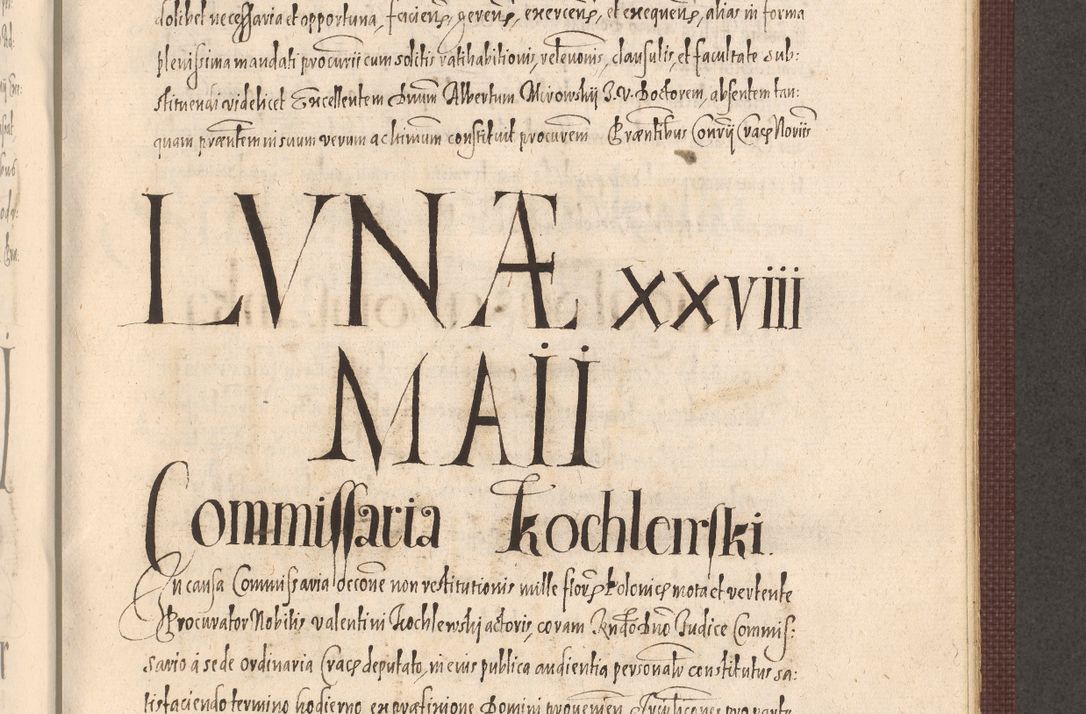 Zdjęcie nr 873 dla obiektu archiwalnego: Acta actorum causarum obligationum institutionum, decretorum, constitutionum, quietonum, resignonum, cessionum, accaeterarum, obseruonum tam iudicialium quam extraiudicialium coram Admondo Reverendo Domino Joanne Zerzynski Canonico, Vicario in Spiritualibus et Officiali generali Cracoviensis Iudice deputati per Illustrissimum ac Reverendissimum Dominum Martinum Szyszkowski Dei et Apostolice Sedis gratia Episcopum Cracoviensis ad Annum Domini Millesimum Sexcentesimum Decimum Septimum Indicatione quindecima Pontificus SS. D. N. D. Pauli Divina providentia Papae V. foeliciter moderni anno ipsus duodecimo continuantur