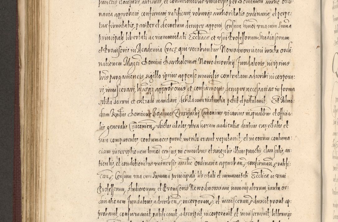 Zdjęcie nr 870 dla obiektu archiwalnego: Acta actorum causarum obligationum institutionum, decretorum, constitutionum, quietonum, resignonum, cessionum, accaeterarum, obseruonum tam iudicialium quam extraiudicialium coram Admondo Reverendo Domino Joanne Zerzynski Canonico, Vicario in Spiritualibus et Officiali generali Cracoviensis Iudice deputati per Illustrissimum ac Reverendissimum Dominum Martinum Szyszkowski Dei et Apostolice Sedis gratia Episcopum Cracoviensis ad Annum Domini Millesimum Sexcentesimum Decimum Septimum Indicatione quindecima Pontificus SS. D. N. D. Pauli Divina providentia Papae V. foeliciter moderni anno ipsus duodecimo continuantur