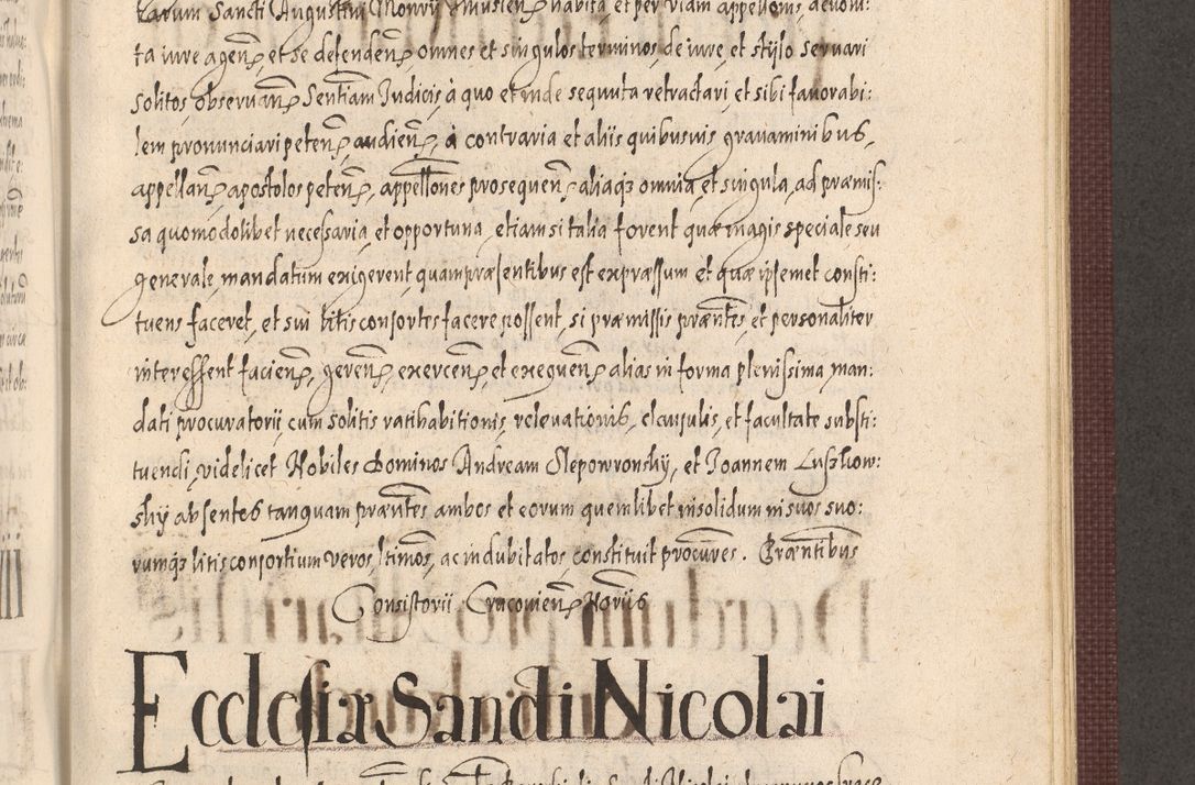 Zdjęcie nr 853 dla obiektu archiwalnego: Acta actorum causarum obligationum institutionum, decretorum, constitutionum, quietonum, resignonum, cessionum, accaeterarum, obseruonum tam iudicialium quam extraiudicialium coram Admondo Reverendo Domino Joanne Zerzynski Canonico, Vicario in Spiritualibus et Officiali generali Cracoviensis Iudice deputati per Illustrissimum ac Reverendissimum Dominum Martinum Szyszkowski Dei et Apostolice Sedis gratia Episcopum Cracoviensis ad Annum Domini Millesimum Sexcentesimum Decimum Septimum Indicatione quindecima Pontificus SS. D. N. D. Pauli Divina providentia Papae V. foeliciter moderni anno ipsus duodecimo continuantur