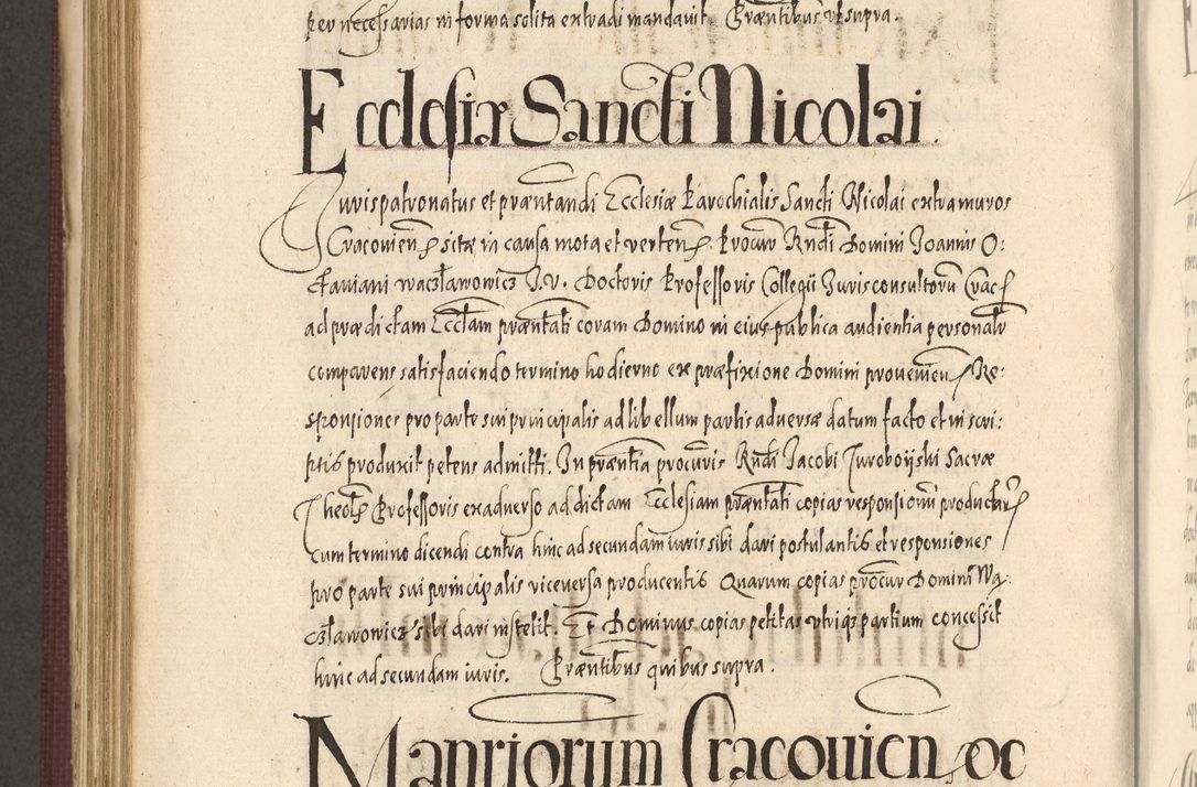 Zdjęcie nr 848 dla obiektu archiwalnego: Acta actorum causarum obligationum institutionum, decretorum, constitutionum, quietonum, resignonum, cessionum, accaeterarum, obseruonum tam iudicialium quam extraiudicialium coram Admondo Reverendo Domino Joanne Zerzynski Canonico, Vicario in Spiritualibus et Officiali generali Cracoviensis Iudice deputati per Illustrissimum ac Reverendissimum Dominum Martinum Szyszkowski Dei et Apostolice Sedis gratia Episcopum Cracoviensis ad Annum Domini Millesimum Sexcentesimum Decimum Septimum Indicatione quindecima Pontificus SS. D. N. D. Pauli Divina providentia Papae V. foeliciter moderni anno ipsus duodecimo continuantur