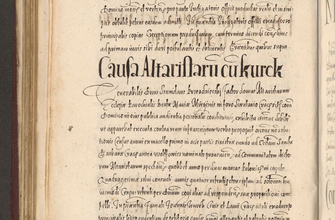Zdjęcie nr 842 dla obiektu archiwalnego: Acta actorum causarum obligationum institutionum, decretorum, constitutionum, quietonum, resignonum, cessionum, accaeterarum, obseruonum tam iudicialium quam extraiudicialium coram Admondo Reverendo Domino Joanne Zerzynski Canonico, Vicario in Spiritualibus et Officiali generali Cracoviensis Iudice deputati per Illustrissimum ac Reverendissimum Dominum Martinum Szyszkowski Dei et Apostolice Sedis gratia Episcopum Cracoviensis ad Annum Domini Millesimum Sexcentesimum Decimum Septimum Indicatione quindecima Pontificus SS. D. N. D. Pauli Divina providentia Papae V. foeliciter moderni anno ipsus duodecimo continuantur
