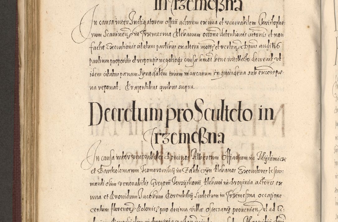 Zdjęcie nr 838 dla obiektu archiwalnego: Acta actorum causarum obligationum institutionum, decretorum, constitutionum, quietonum, resignonum, cessionum, accaeterarum, obseruonum tam iudicialium quam extraiudicialium coram Admondo Reverendo Domino Joanne Zerzynski Canonico, Vicario in Spiritualibus et Officiali generali Cracoviensis Iudice deputati per Illustrissimum ac Reverendissimum Dominum Martinum Szyszkowski Dei et Apostolice Sedis gratia Episcopum Cracoviensis ad Annum Domini Millesimum Sexcentesimum Decimum Septimum Indicatione quindecima Pontificus SS. D. N. D. Pauli Divina providentia Papae V. foeliciter moderni anno ipsus duodecimo continuantur