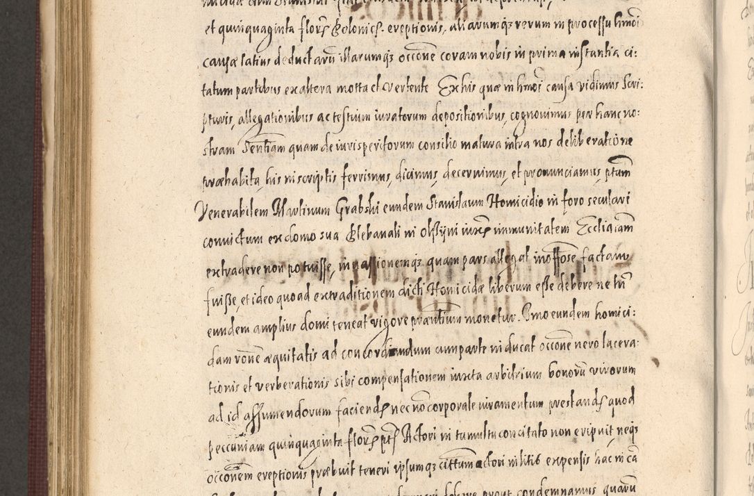 Zdjęcie nr 834 dla obiektu archiwalnego: Acta actorum causarum obligationum institutionum, decretorum, constitutionum, quietonum, resignonum, cessionum, accaeterarum, obseruonum tam iudicialium quam extraiudicialium coram Admondo Reverendo Domino Joanne Zerzynski Canonico, Vicario in Spiritualibus et Officiali generali Cracoviensis Iudice deputati per Illustrissimum ac Reverendissimum Dominum Martinum Szyszkowski Dei et Apostolice Sedis gratia Episcopum Cracoviensis ad Annum Domini Millesimum Sexcentesimum Decimum Septimum Indicatione quindecima Pontificus SS. D. N. D. Pauli Divina providentia Papae V. foeliciter moderni anno ipsus duodecimo continuantur