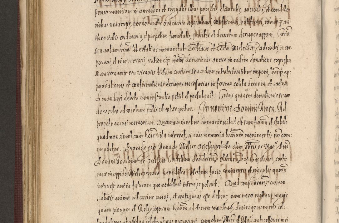 Zdjęcie nr 824 dla obiektu archiwalnego: Acta actorum causarum obligationum institutionum, decretorum, constitutionum, quietonum, resignonum, cessionum, accaeterarum, obseruonum tam iudicialium quam extraiudicialium coram Admondo Reverendo Domino Joanne Zerzynski Canonico, Vicario in Spiritualibus et Officiali generali Cracoviensis Iudice deputati per Illustrissimum ac Reverendissimum Dominum Martinum Szyszkowski Dei et Apostolice Sedis gratia Episcopum Cracoviensis ad Annum Domini Millesimum Sexcentesimum Decimum Septimum Indicatione quindecima Pontificus SS. D. N. D. Pauli Divina providentia Papae V. foeliciter moderni anno ipsus duodecimo continuantur