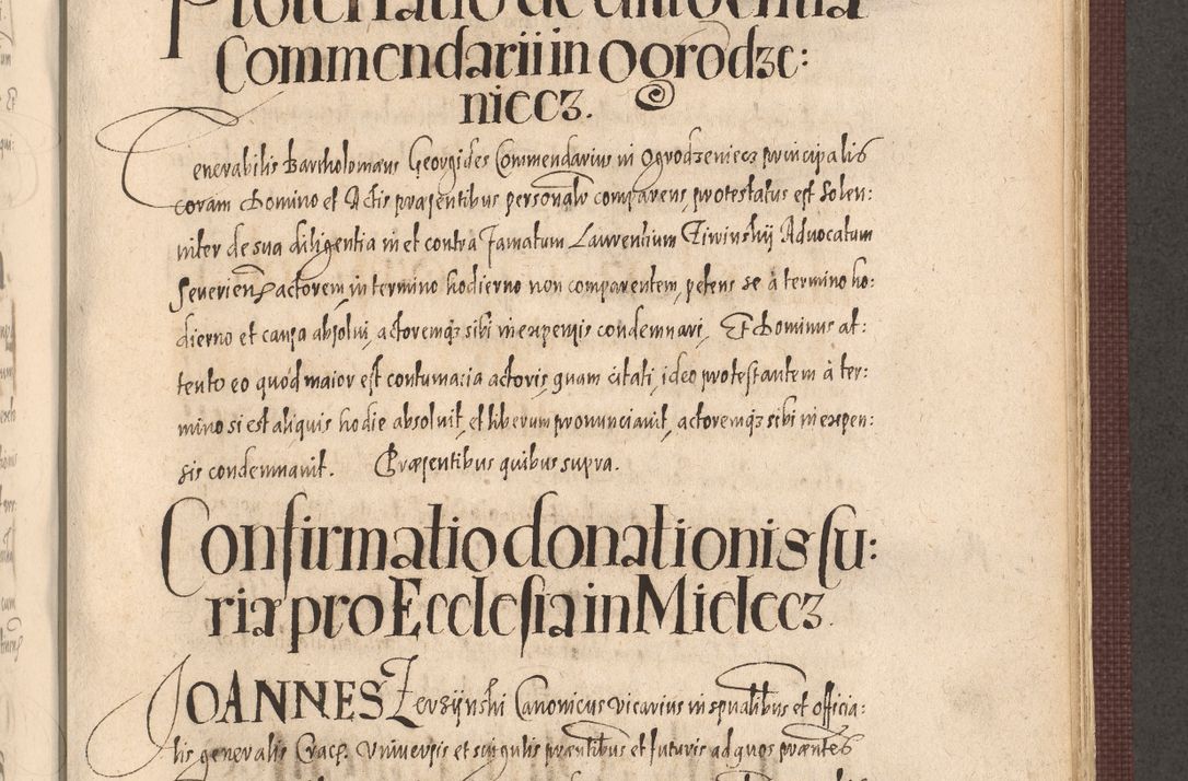 Zdjęcie nr 823 dla obiektu archiwalnego: Acta actorum causarum obligationum institutionum, decretorum, constitutionum, quietonum, resignonum, cessionum, accaeterarum, obseruonum tam iudicialium quam extraiudicialium coram Admondo Reverendo Domino Joanne Zerzynski Canonico, Vicario in Spiritualibus et Officiali generali Cracoviensis Iudice deputati per Illustrissimum ac Reverendissimum Dominum Martinum Szyszkowski Dei et Apostolice Sedis gratia Episcopum Cracoviensis ad Annum Domini Millesimum Sexcentesimum Decimum Septimum Indicatione quindecima Pontificus SS. D. N. D. Pauli Divina providentia Papae V. foeliciter moderni anno ipsus duodecimo continuantur