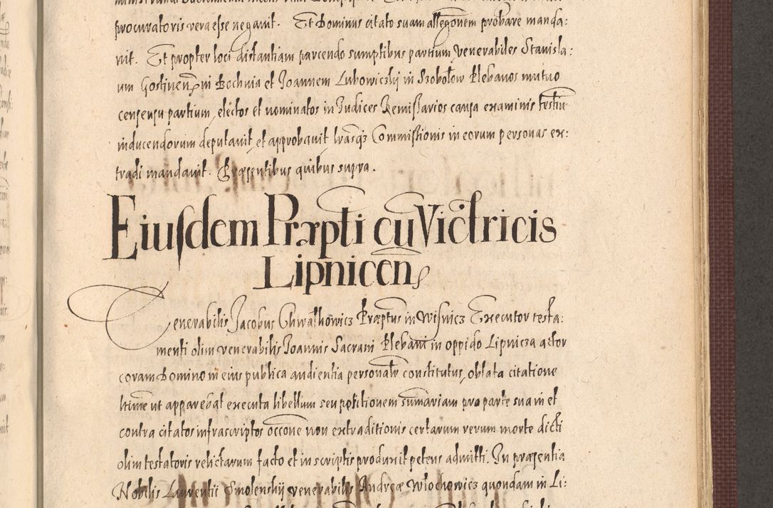 Zdjęcie nr 821 dla obiektu archiwalnego: Acta actorum causarum obligationum institutionum, decretorum, constitutionum, quietonum, resignonum, cessionum, accaeterarum, obseruonum tam iudicialium quam extraiudicialium coram Admondo Reverendo Domino Joanne Zerzynski Canonico, Vicario in Spiritualibus et Officiali generali Cracoviensis Iudice deputati per Illustrissimum ac Reverendissimum Dominum Martinum Szyszkowski Dei et Apostolice Sedis gratia Episcopum Cracoviensis ad Annum Domini Millesimum Sexcentesimum Decimum Septimum Indicatione quindecima Pontificus SS. D. N. D. Pauli Divina providentia Papae V. foeliciter moderni anno ipsus duodecimo continuantur
