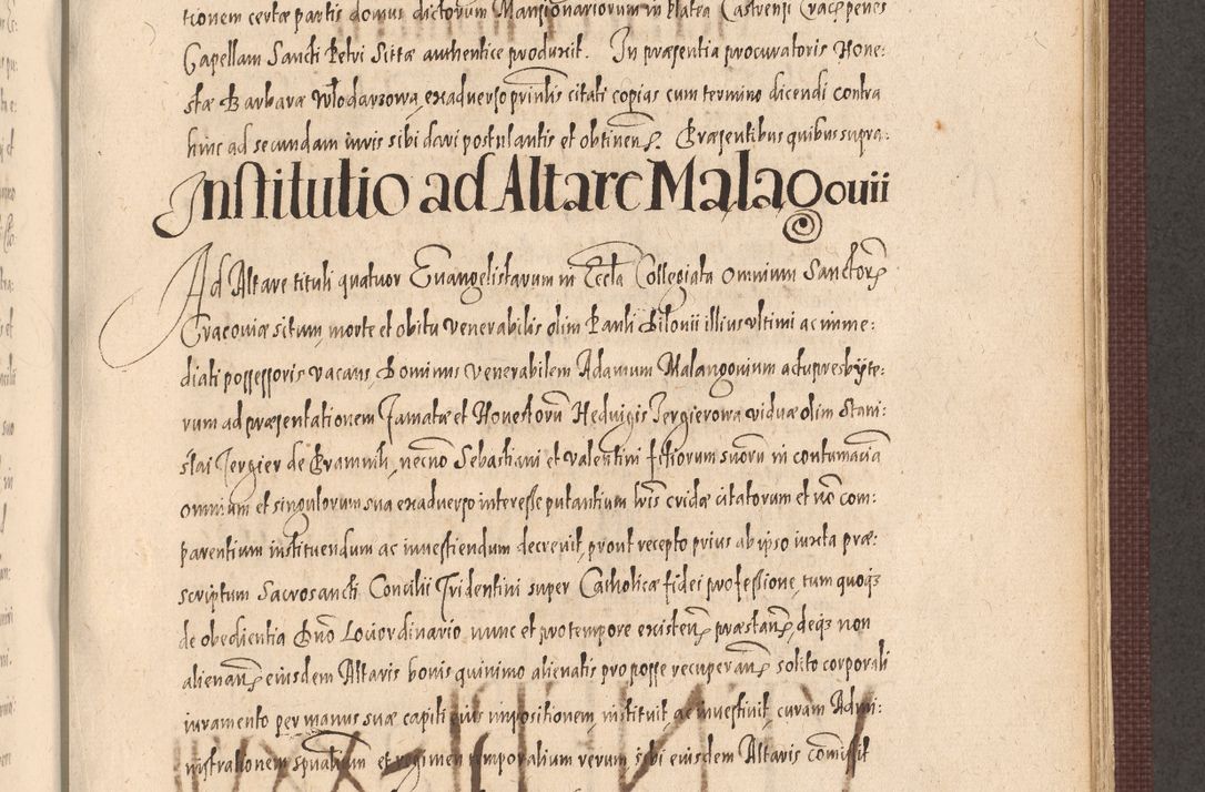 Zdjęcie nr 815 dla obiektu archiwalnego: Acta actorum causarum obligationum institutionum, decretorum, constitutionum, quietonum, resignonum, cessionum, accaeterarum, obseruonum tam iudicialium quam extraiudicialium coram Admondo Reverendo Domino Joanne Zerzynski Canonico, Vicario in Spiritualibus et Officiali generali Cracoviensis Iudice deputati per Illustrissimum ac Reverendissimum Dominum Martinum Szyszkowski Dei et Apostolice Sedis gratia Episcopum Cracoviensis ad Annum Domini Millesimum Sexcentesimum Decimum Septimum Indicatione quindecima Pontificus SS. D. N. D. Pauli Divina providentia Papae V. foeliciter moderni anno ipsus duodecimo continuantur
