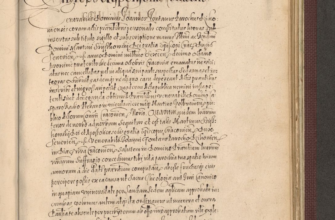Zdjęcie nr 1109 dla obiektu archiwalnego: Acta actorum causarum obligationum institutionum, decretorum, constitutionum, quietonum, resignonum, cessionum, accaeterarum, obseruonum tam iudicialium quam extraiudicialium coram Admondo Reverendo Domino Joanne Zerzynski Canonico, Vicario in Spiritualibus et Officiali generali Cracoviensis Iudice deputati per Illustrissimum ac Reverendissimum Dominum Martinum Szyszkowski Dei et Apostolice Sedis gratia Episcopum Cracoviensis ad Annum Domini Millesimum Sexcentesimum Decimum Septimum Indicatione quindecima Pontificus SS. D. N. D. Pauli Divina providentia Papae V. foeliciter moderni anno ipsus duodecimo continuantur