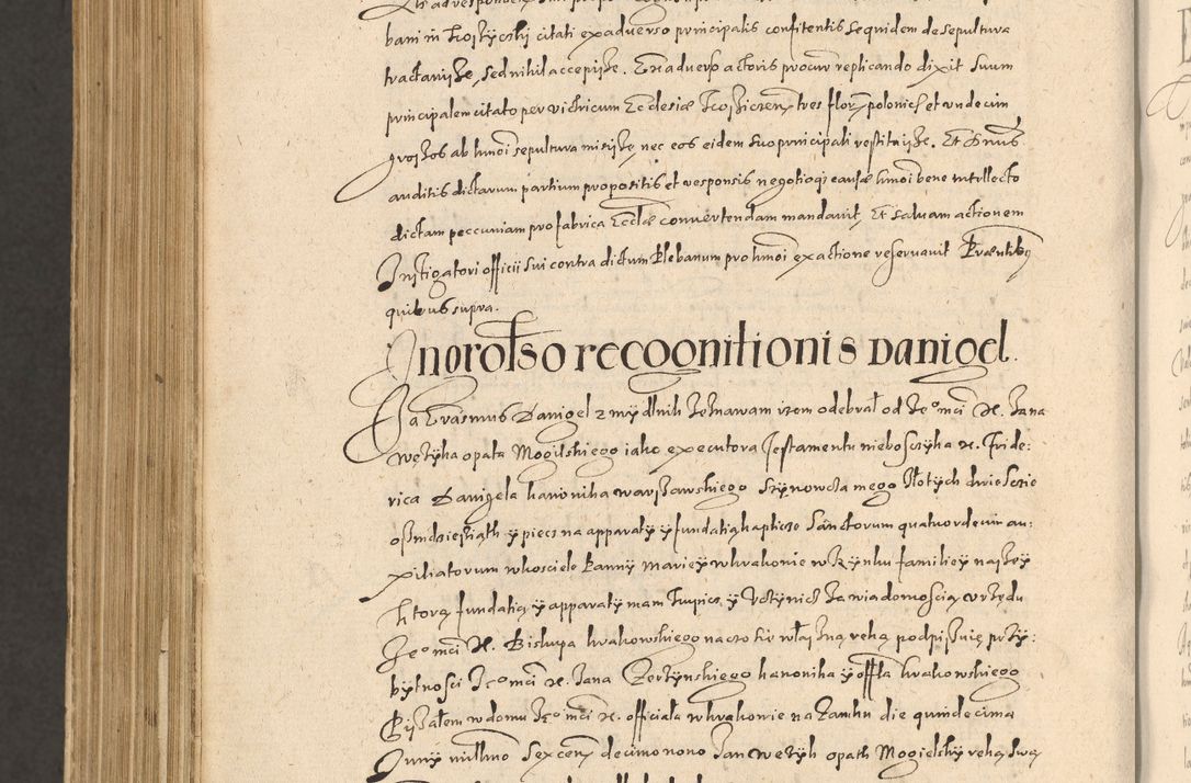 Zdjęcie nr 1306 dla obiektu archiwalnego: Acta actorum causarum obligationum institutionum, decretorum, constitutionum, quietonum, resignonum, cessionum, accaeterarum, obseruonum tam iudicialium quam extraiudicialium coram Admondo Reverendo Domino Joanne Zerzynski Canonico, Vicario in Spiritualibus et Officiali generali Cracoviensis Iudice deputati per Illustrissimum ac Reverendissimum Dominum Martinum Szyszkowski Dei et Apostolice Sedis gratia Episcopum Cracoviensis ad Annum Domini Millesimum Sexcentesimum Decimum Septimum Indicatione quindecima Pontificus SS. D. N. D. Pauli Divina providentia Papae V. foeliciter moderni anno ipsus duodecimo continuantur