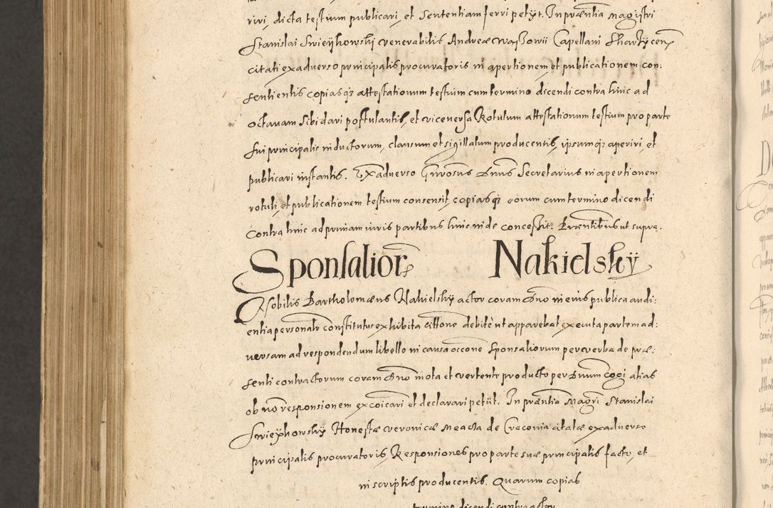 Zdjęcie nr 1298 dla obiektu archiwalnego: Acta actorum causarum obligationum institutionum, decretorum, constitutionum, quietonum, resignonum, cessionum, accaeterarum, obseruonum tam iudicialium quam extraiudicialium coram Admondo Reverendo Domino Joanne Zerzynski Canonico, Vicario in Spiritualibus et Officiali generali Cracoviensis Iudice deputati per Illustrissimum ac Reverendissimum Dominum Martinum Szyszkowski Dei et Apostolice Sedis gratia Episcopum Cracoviensis ad Annum Domini Millesimum Sexcentesimum Decimum Septimum Indicatione quindecima Pontificus SS. D. N. D. Pauli Divina providentia Papae V. foeliciter moderni anno ipsus duodecimo continuantur