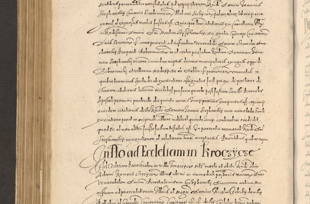 Zdjęcie nr 1296 dla obiektu archiwalnego: Acta actorum causarum obligationum institutionum, decretorum, constitutionum, quietonum, resignonum, cessionum, accaeterarum, obseruonum tam iudicialium quam extraiudicialium coram Admondo Reverendo Domino Joanne Zerzynski Canonico, Vicario in Spiritualibus et Officiali generali Cracoviensis Iudice deputati per Illustrissimum ac Reverendissimum Dominum Martinum Szyszkowski Dei et Apostolice Sedis gratia Episcopum Cracoviensis ad Annum Domini Millesimum Sexcentesimum Decimum Septimum Indicatione quindecima Pontificus SS. D. N. D. Pauli Divina providentia Papae V. foeliciter moderni anno ipsus duodecimo continuantur