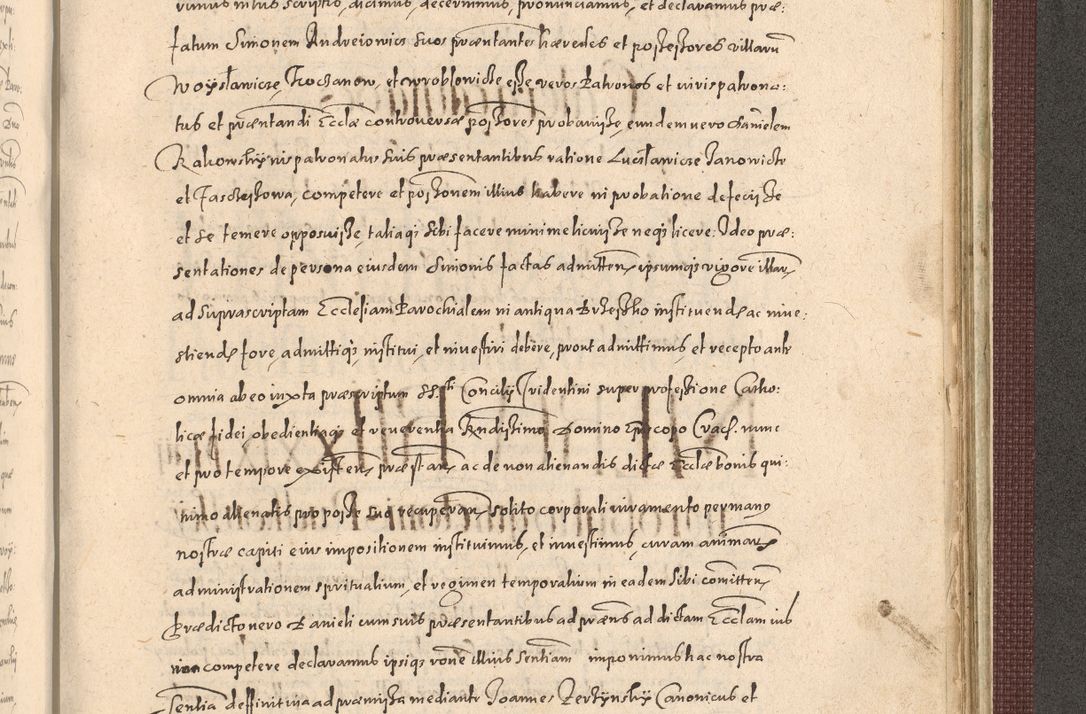 Zdjęcie nr 1285 dla obiektu archiwalnego: Acta actorum causarum obligationum institutionum, decretorum, constitutionum, quietonum, resignonum, cessionum, accaeterarum, obseruonum tam iudicialium quam extraiudicialium coram Admondo Reverendo Domino Joanne Zerzynski Canonico, Vicario in Spiritualibus et Officiali generali Cracoviensis Iudice deputati per Illustrissimum ac Reverendissimum Dominum Martinum Szyszkowski Dei et Apostolice Sedis gratia Episcopum Cracoviensis ad Annum Domini Millesimum Sexcentesimum Decimum Septimum Indicatione quindecima Pontificus SS. D. N. D. Pauli Divina providentia Papae V. foeliciter moderni anno ipsus duodecimo continuantur