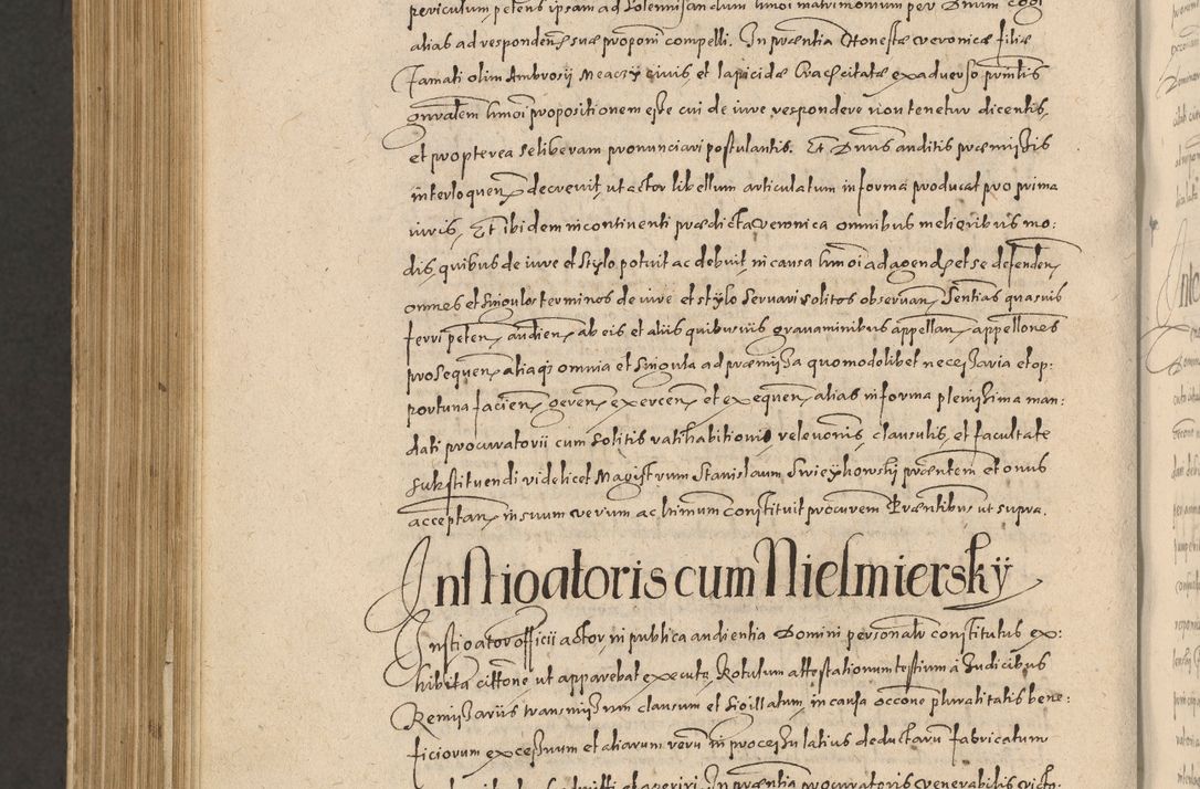 Zdjęcie nr 1278 dla obiektu archiwalnego: Acta actorum causarum obligationum institutionum, decretorum, constitutionum, quietonum, resignonum, cessionum, accaeterarum, obseruonum tam iudicialium quam extraiudicialium coram Admondo Reverendo Domino Joanne Zerzynski Canonico, Vicario in Spiritualibus et Officiali generali Cracoviensis Iudice deputati per Illustrissimum ac Reverendissimum Dominum Martinum Szyszkowski Dei et Apostolice Sedis gratia Episcopum Cracoviensis ad Annum Domini Millesimum Sexcentesimum Decimum Septimum Indicatione quindecima Pontificus SS. D. N. D. Pauli Divina providentia Papae V. foeliciter moderni anno ipsus duodecimo continuantur