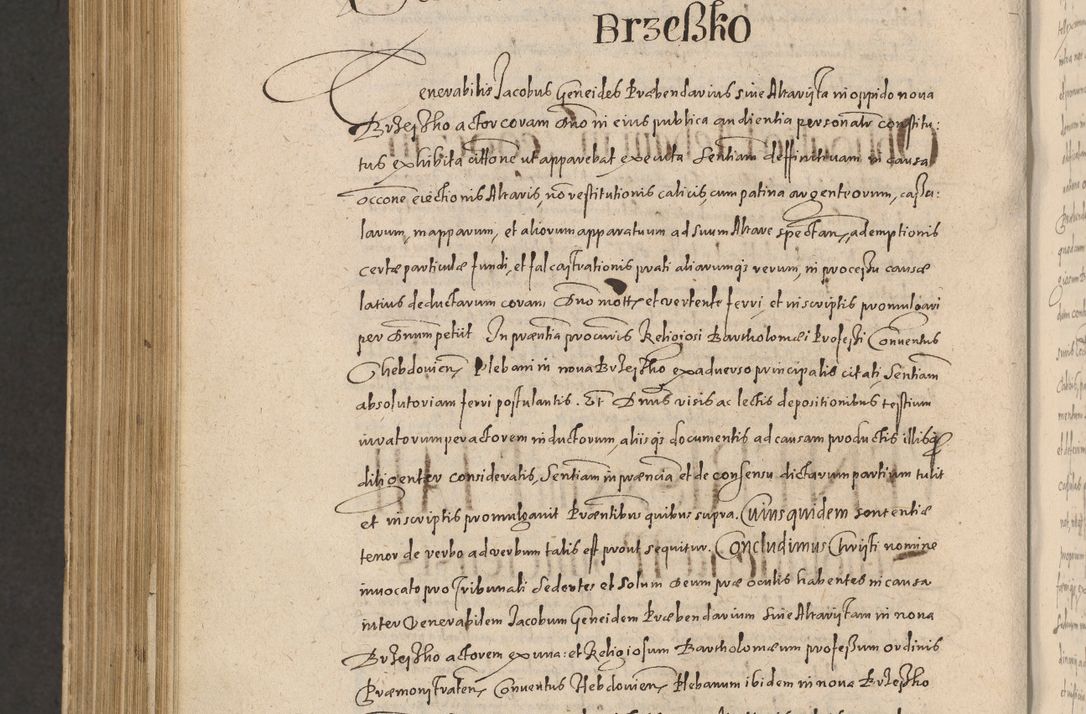 Zdjęcie nr 1276 dla obiektu archiwalnego: Acta actorum causarum obligationum institutionum, decretorum, constitutionum, quietonum, resignonum, cessionum, accaeterarum, obseruonum tam iudicialium quam extraiudicialium coram Admondo Reverendo Domino Joanne Zerzynski Canonico, Vicario in Spiritualibus et Officiali generali Cracoviensis Iudice deputati per Illustrissimum ac Reverendissimum Dominum Martinum Szyszkowski Dei et Apostolice Sedis gratia Episcopum Cracoviensis ad Annum Domini Millesimum Sexcentesimum Decimum Septimum Indicatione quindecima Pontificus SS. D. N. D. Pauli Divina providentia Papae V. foeliciter moderni anno ipsus duodecimo continuantur