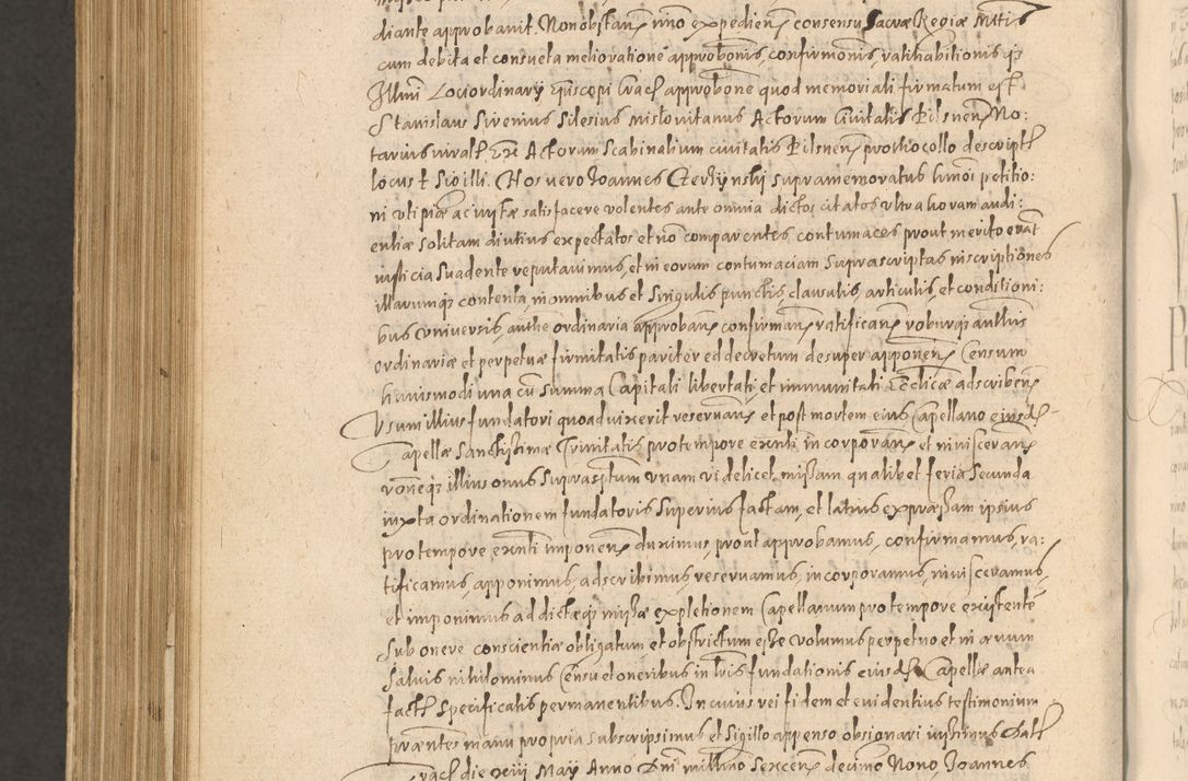 Zdjęcie nr 1266 dla obiektu archiwalnego: Acta actorum causarum obligationum institutionum, decretorum, constitutionum, quietonum, resignonum, cessionum, accaeterarum, obseruonum tam iudicialium quam extraiudicialium coram Admondo Reverendo Domino Joanne Zerzynski Canonico, Vicario in Spiritualibus et Officiali generali Cracoviensis Iudice deputati per Illustrissimum ac Reverendissimum Dominum Martinum Szyszkowski Dei et Apostolice Sedis gratia Episcopum Cracoviensis ad Annum Domini Millesimum Sexcentesimum Decimum Septimum Indicatione quindecima Pontificus SS. D. N. D. Pauli Divina providentia Papae V. foeliciter moderni anno ipsus duodecimo continuantur