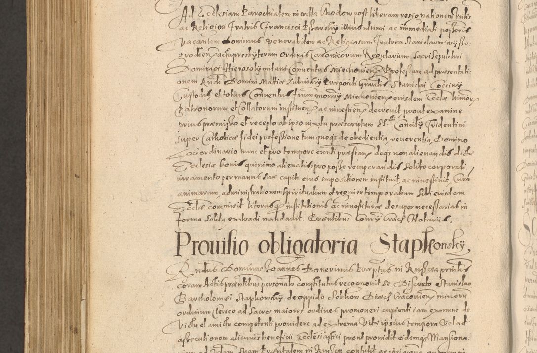 Zdjęcie nr 1256 dla obiektu archiwalnego: Acta actorum causarum obligationum institutionum, decretorum, constitutionum, quietonum, resignonum, cessionum, accaeterarum, obseruonum tam iudicialium quam extraiudicialium coram Admondo Reverendo Domino Joanne Zerzynski Canonico, Vicario in Spiritualibus et Officiali generali Cracoviensis Iudice deputati per Illustrissimum ac Reverendissimum Dominum Martinum Szyszkowski Dei et Apostolice Sedis gratia Episcopum Cracoviensis ad Annum Domini Millesimum Sexcentesimum Decimum Septimum Indicatione quindecima Pontificus SS. D. N. D. Pauli Divina providentia Papae V. foeliciter moderni anno ipsus duodecimo continuantur