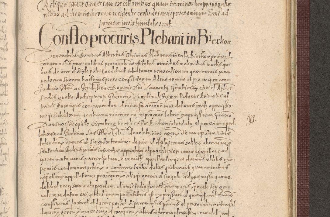 Zdjęcie nr 1255 dla obiektu archiwalnego: Acta actorum causarum obligationum institutionum, decretorum, constitutionum, quietonum, resignonum, cessionum, accaeterarum, obseruonum tam iudicialium quam extraiudicialium coram Admondo Reverendo Domino Joanne Zerzynski Canonico, Vicario in Spiritualibus et Officiali generali Cracoviensis Iudice deputati per Illustrissimum ac Reverendissimum Dominum Martinum Szyszkowski Dei et Apostolice Sedis gratia Episcopum Cracoviensis ad Annum Domini Millesimum Sexcentesimum Decimum Septimum Indicatione quindecima Pontificus SS. D. N. D. Pauli Divina providentia Papae V. foeliciter moderni anno ipsus duodecimo continuantur