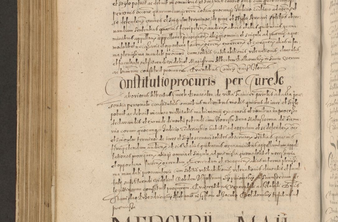 Zdjęcie nr 1252 dla obiektu archiwalnego: Acta actorum causarum obligationum institutionum, decretorum, constitutionum, quietonum, resignonum, cessionum, accaeterarum, obseruonum tam iudicialium quam extraiudicialium coram Admondo Reverendo Domino Joanne Zerzynski Canonico, Vicario in Spiritualibus et Officiali generali Cracoviensis Iudice deputati per Illustrissimum ac Reverendissimum Dominum Martinum Szyszkowski Dei et Apostolice Sedis gratia Episcopum Cracoviensis ad Annum Domini Millesimum Sexcentesimum Decimum Septimum Indicatione quindecima Pontificus SS. D. N. D. Pauli Divina providentia Papae V. foeliciter moderni anno ipsus duodecimo continuantur