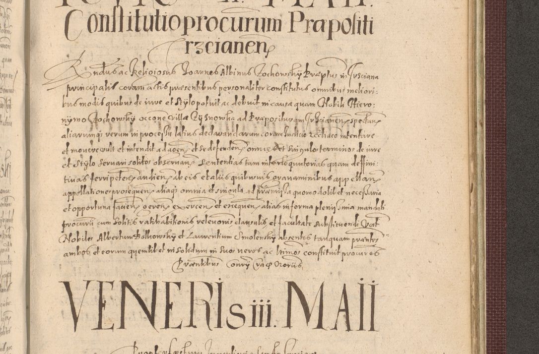 Zdjęcie nr 1251 dla obiektu archiwalnego: Acta actorum causarum obligationum institutionum, decretorum, constitutionum, quietonum, resignonum, cessionum, accaeterarum, obseruonum tam iudicialium quam extraiudicialium coram Admondo Reverendo Domino Joanne Zerzynski Canonico, Vicario in Spiritualibus et Officiali generali Cracoviensis Iudice deputati per Illustrissimum ac Reverendissimum Dominum Martinum Szyszkowski Dei et Apostolice Sedis gratia Episcopum Cracoviensis ad Annum Domini Millesimum Sexcentesimum Decimum Septimum Indicatione quindecima Pontificus SS. D. N. D. Pauli Divina providentia Papae V. foeliciter moderni anno ipsus duodecimo continuantur