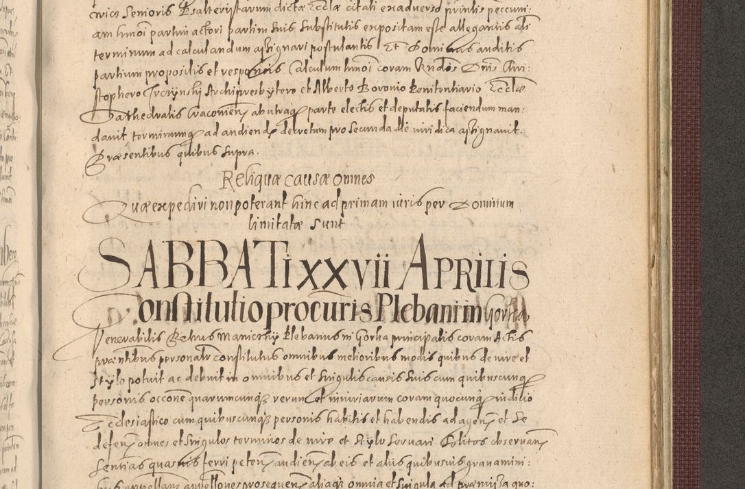 Zdjęcie nr 1247 dla obiektu archiwalnego: Acta actorum causarum obligationum institutionum, decretorum, constitutionum, quietonum, resignonum, cessionum, accaeterarum, obseruonum tam iudicialium quam extraiudicialium coram Admondo Reverendo Domino Joanne Zerzynski Canonico, Vicario in Spiritualibus et Officiali generali Cracoviensis Iudice deputati per Illustrissimum ac Reverendissimum Dominum Martinum Szyszkowski Dei et Apostolice Sedis gratia Episcopum Cracoviensis ad Annum Domini Millesimum Sexcentesimum Decimum Septimum Indicatione quindecima Pontificus SS. D. N. D. Pauli Divina providentia Papae V. foeliciter moderni anno ipsus duodecimo continuantur