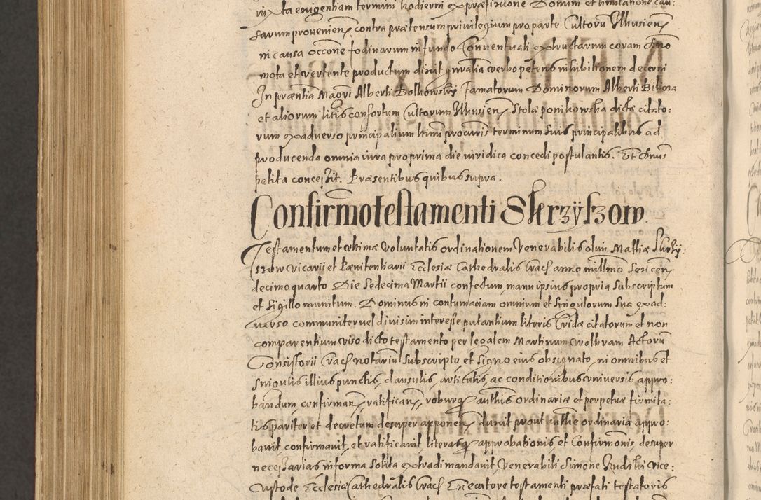 Zdjęcie nr 1222 dla obiektu archiwalnego: Acta actorum causarum obligationum institutionum, decretorum, constitutionum, quietonum, resignonum, cessionum, accaeterarum, obseruonum tam iudicialium quam extraiudicialium coram Admondo Reverendo Domino Joanne Zerzynski Canonico, Vicario in Spiritualibus et Officiali generali Cracoviensis Iudice deputati per Illustrissimum ac Reverendissimum Dominum Martinum Szyszkowski Dei et Apostolice Sedis gratia Episcopum Cracoviensis ad Annum Domini Millesimum Sexcentesimum Decimum Septimum Indicatione quindecima Pontificus SS. D. N. D. Pauli Divina providentia Papae V. foeliciter moderni anno ipsus duodecimo continuantur