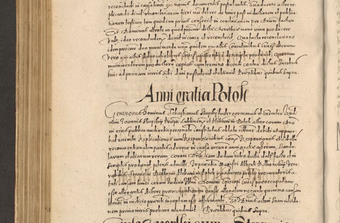 Zdjęcie nr 1204 dla obiektu archiwalnego: Acta actorum causarum obligationum institutionum, decretorum, constitutionum, quietonum, resignonum, cessionum, accaeterarum, obseruonum tam iudicialium quam extraiudicialium coram Admondo Reverendo Domino Joanne Zerzynski Canonico, Vicario in Spiritualibus et Officiali generali Cracoviensis Iudice deputati per Illustrissimum ac Reverendissimum Dominum Martinum Szyszkowski Dei et Apostolice Sedis gratia Episcopum Cracoviensis ad Annum Domini Millesimum Sexcentesimum Decimum Septimum Indicatione quindecima Pontificus SS. D. N. D. Pauli Divina providentia Papae V. foeliciter moderni anno ipsus duodecimo continuantur