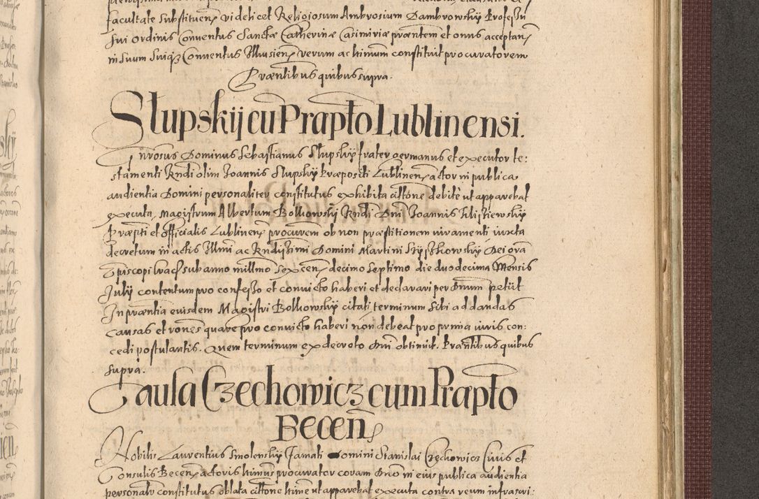 Zdjęcie nr 1203 dla obiektu archiwalnego: Acta actorum causarum obligationum institutionum, decretorum, constitutionum, quietonum, resignonum, cessionum, accaeterarum, obseruonum tam iudicialium quam extraiudicialium coram Admondo Reverendo Domino Joanne Zerzynski Canonico, Vicario in Spiritualibus et Officiali generali Cracoviensis Iudice deputati per Illustrissimum ac Reverendissimum Dominum Martinum Szyszkowski Dei et Apostolice Sedis gratia Episcopum Cracoviensis ad Annum Domini Millesimum Sexcentesimum Decimum Septimum Indicatione quindecima Pontificus SS. D. N. D. Pauli Divina providentia Papae V. foeliciter moderni anno ipsus duodecimo continuantur