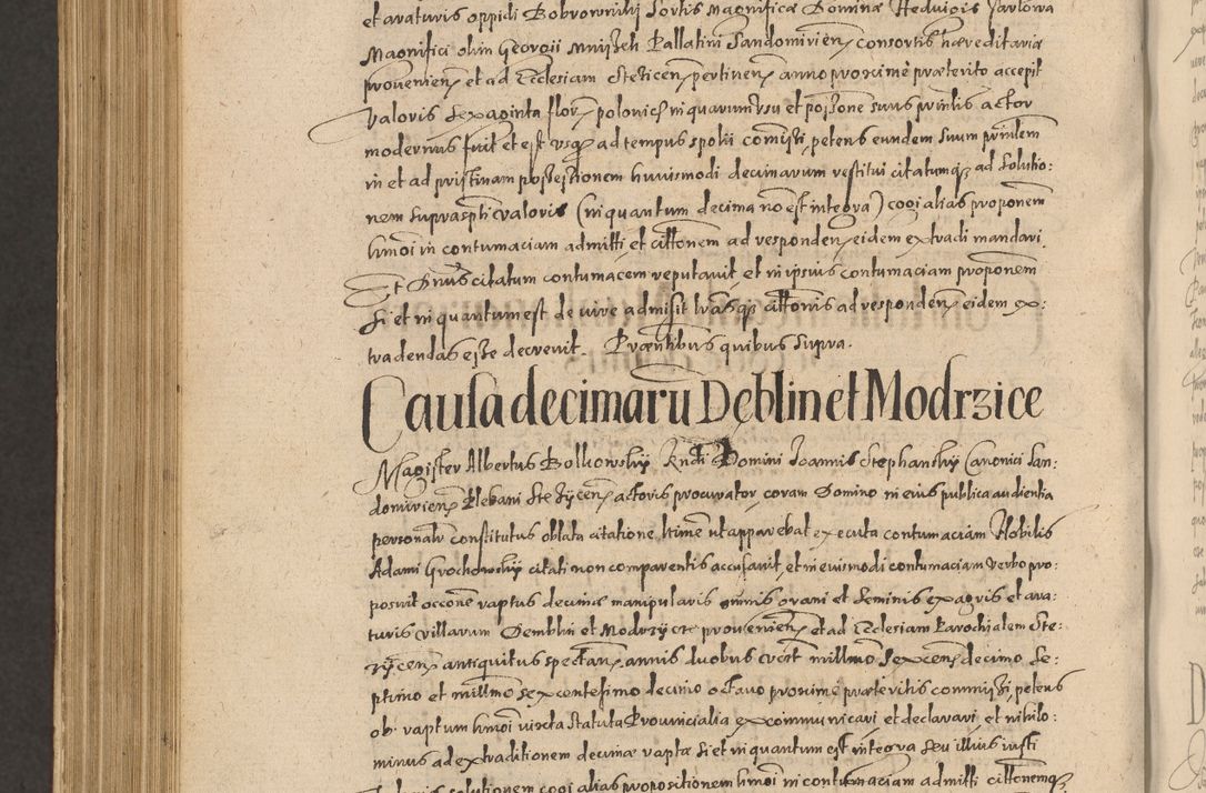 Zdjęcie nr 1194 dla obiektu archiwalnego: Acta actorum causarum obligationum institutionum, decretorum, constitutionum, quietonum, resignonum, cessionum, accaeterarum, obseruonum tam iudicialium quam extraiudicialium coram Admondo Reverendo Domino Joanne Zerzynski Canonico, Vicario in Spiritualibus et Officiali generali Cracoviensis Iudice deputati per Illustrissimum ac Reverendissimum Dominum Martinum Szyszkowski Dei et Apostolice Sedis gratia Episcopum Cracoviensis ad Annum Domini Millesimum Sexcentesimum Decimum Septimum Indicatione quindecima Pontificus SS. D. N. D. Pauli Divina providentia Papae V. foeliciter moderni anno ipsus duodecimo continuantur