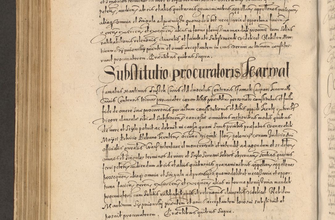 Zdjęcie nr 1192 dla obiektu archiwalnego: Acta actorum causarum obligationum institutionum, decretorum, constitutionum, quietonum, resignonum, cessionum, accaeterarum, obseruonum tam iudicialium quam extraiudicialium coram Admondo Reverendo Domino Joanne Zerzynski Canonico, Vicario in Spiritualibus et Officiali generali Cracoviensis Iudice deputati per Illustrissimum ac Reverendissimum Dominum Martinum Szyszkowski Dei et Apostolice Sedis gratia Episcopum Cracoviensis ad Annum Domini Millesimum Sexcentesimum Decimum Septimum Indicatione quindecima Pontificus SS. D. N. D. Pauli Divina providentia Papae V. foeliciter moderni anno ipsus duodecimo continuantur
