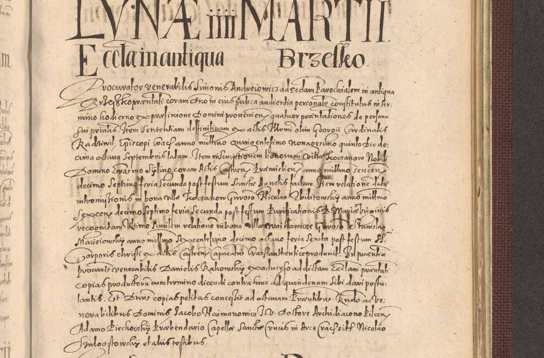 Zdjęcie nr 1187 dla obiektu archiwalnego: Acta actorum causarum obligationum institutionum, decretorum, constitutionum, quietonum, resignonum, cessionum, accaeterarum, obseruonum tam iudicialium quam extraiudicialium coram Admondo Reverendo Domino Joanne Zerzynski Canonico, Vicario in Spiritualibus et Officiali generali Cracoviensis Iudice deputati per Illustrissimum ac Reverendissimum Dominum Martinum Szyszkowski Dei et Apostolice Sedis gratia Episcopum Cracoviensis ad Annum Domini Millesimum Sexcentesimum Decimum Septimum Indicatione quindecima Pontificus SS. D. N. D. Pauli Divina providentia Papae V. foeliciter moderni anno ipsus duodecimo continuantur