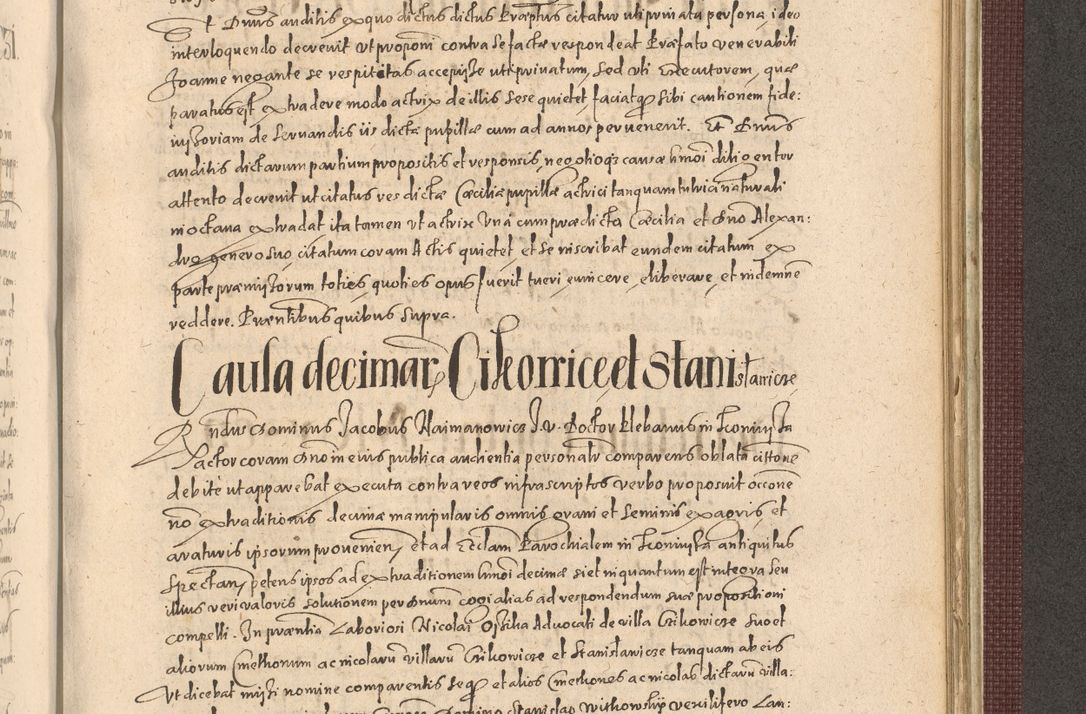 Zdjęcie nr 1183 dla obiektu archiwalnego: Acta actorum causarum obligationum institutionum, decretorum, constitutionum, quietonum, resignonum, cessionum, accaeterarum, obseruonum tam iudicialium quam extraiudicialium coram Admondo Reverendo Domino Joanne Zerzynski Canonico, Vicario in Spiritualibus et Officiali generali Cracoviensis Iudice deputati per Illustrissimum ac Reverendissimum Dominum Martinum Szyszkowski Dei et Apostolice Sedis gratia Episcopum Cracoviensis ad Annum Domini Millesimum Sexcentesimum Decimum Septimum Indicatione quindecima Pontificus SS. D. N. D. Pauli Divina providentia Papae V. foeliciter moderni anno ipsus duodecimo continuantur